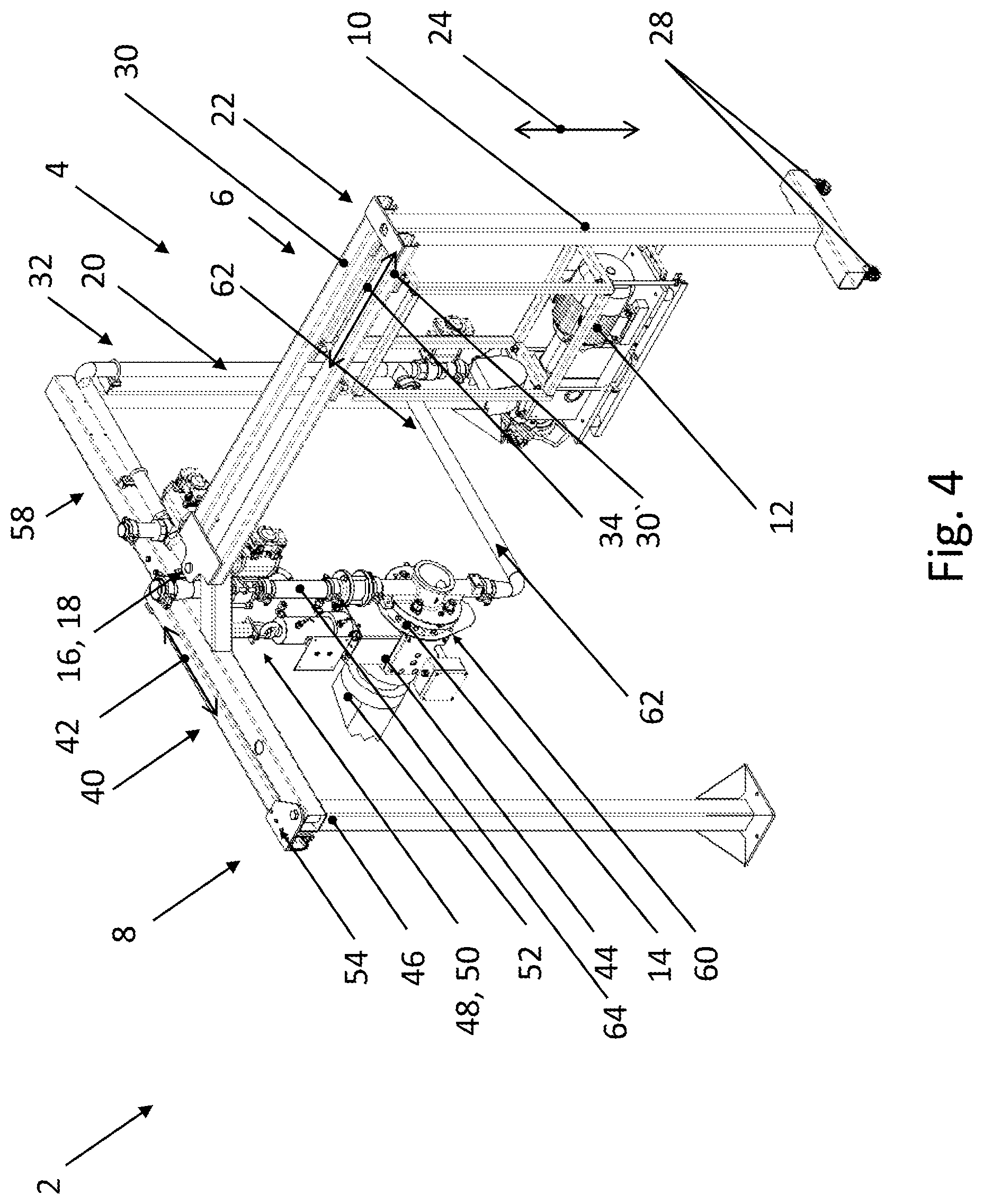 Patent US12617125 Figure 4 – Pelletizing apparatus for the production of pellets from a melt flow and related operating and maintenance method