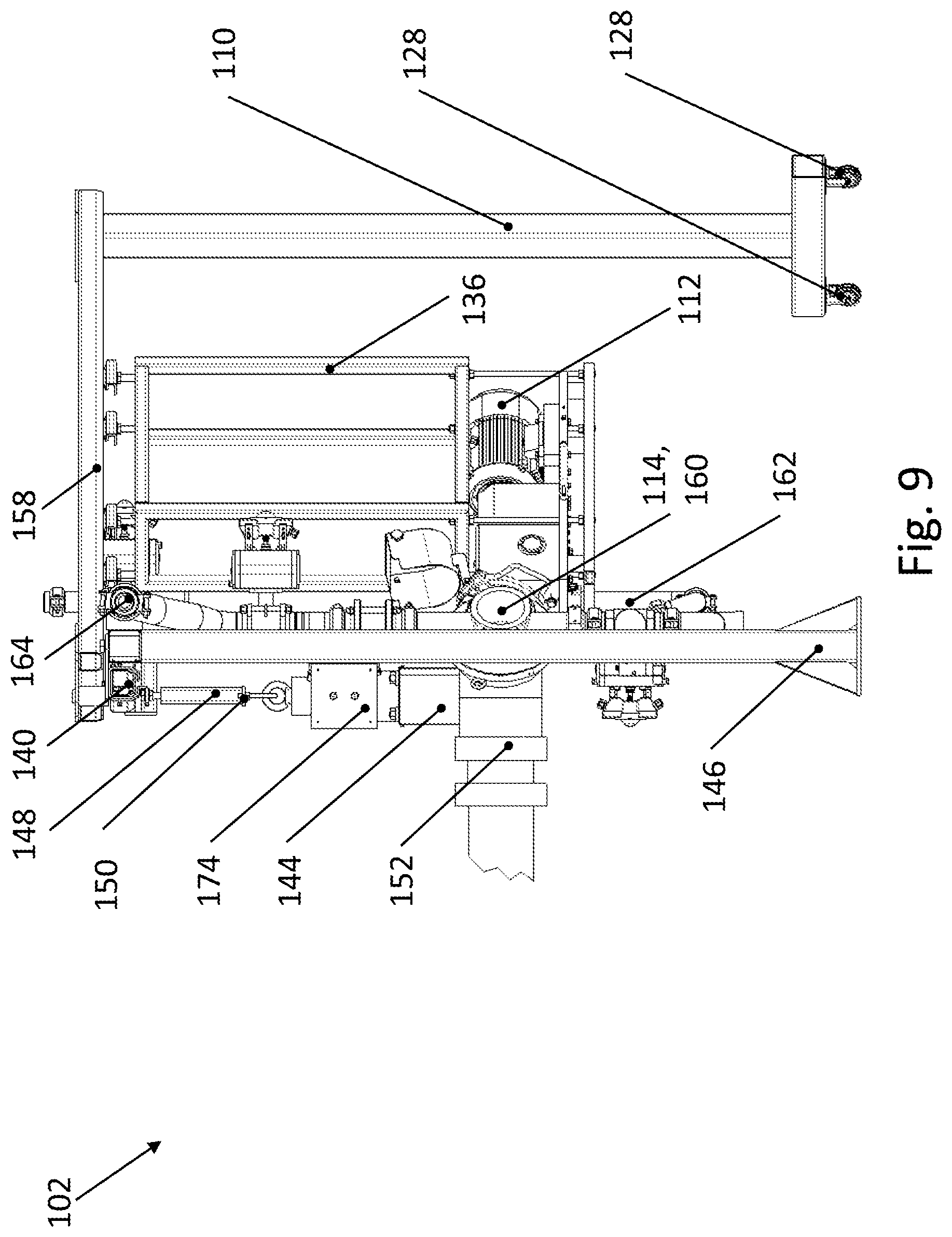 Patent US12617125 Figure 9 – Pelletizing apparatus for the production of pellets from a melt flow and related operating and maintenance method