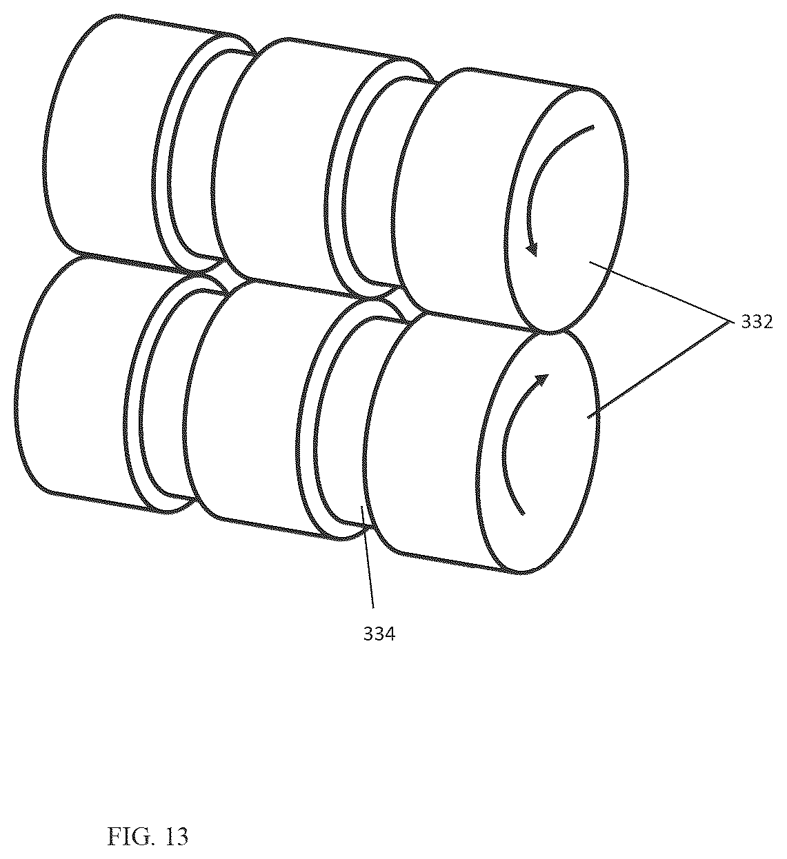 Patent US12617131 Figure 13 – Continuous roll molding system and method; frangible cap strip and method of making using continuous roll molding