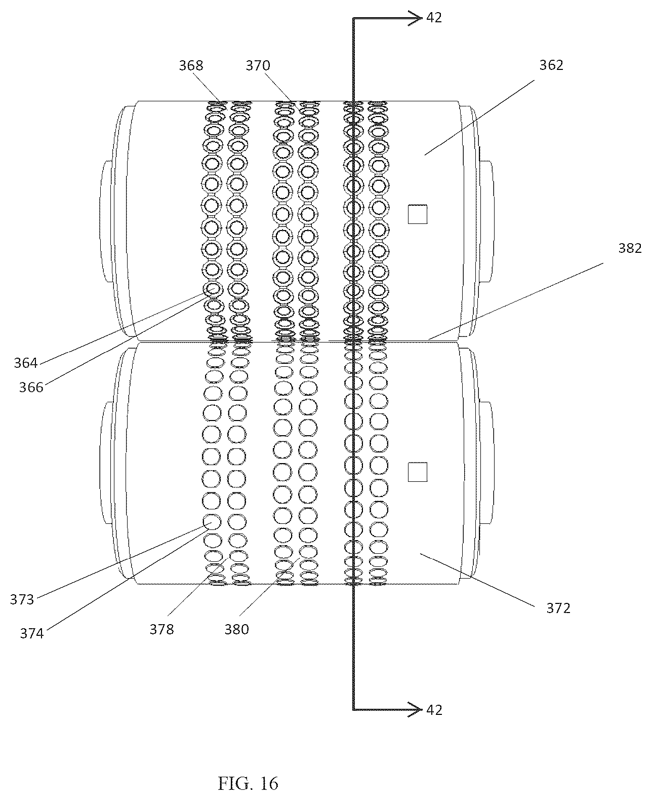 Patent US12617131 Figure 16 – Continuous roll molding system and method; frangible cap strip and method of making using continuous roll molding