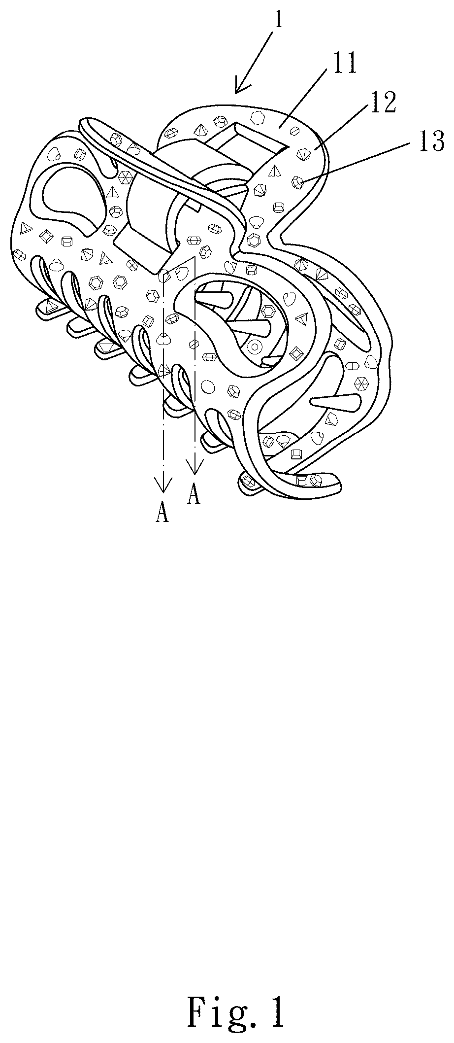 Patent US12617136 Figure 1 – Method of producing a plastic member of a hair ornament