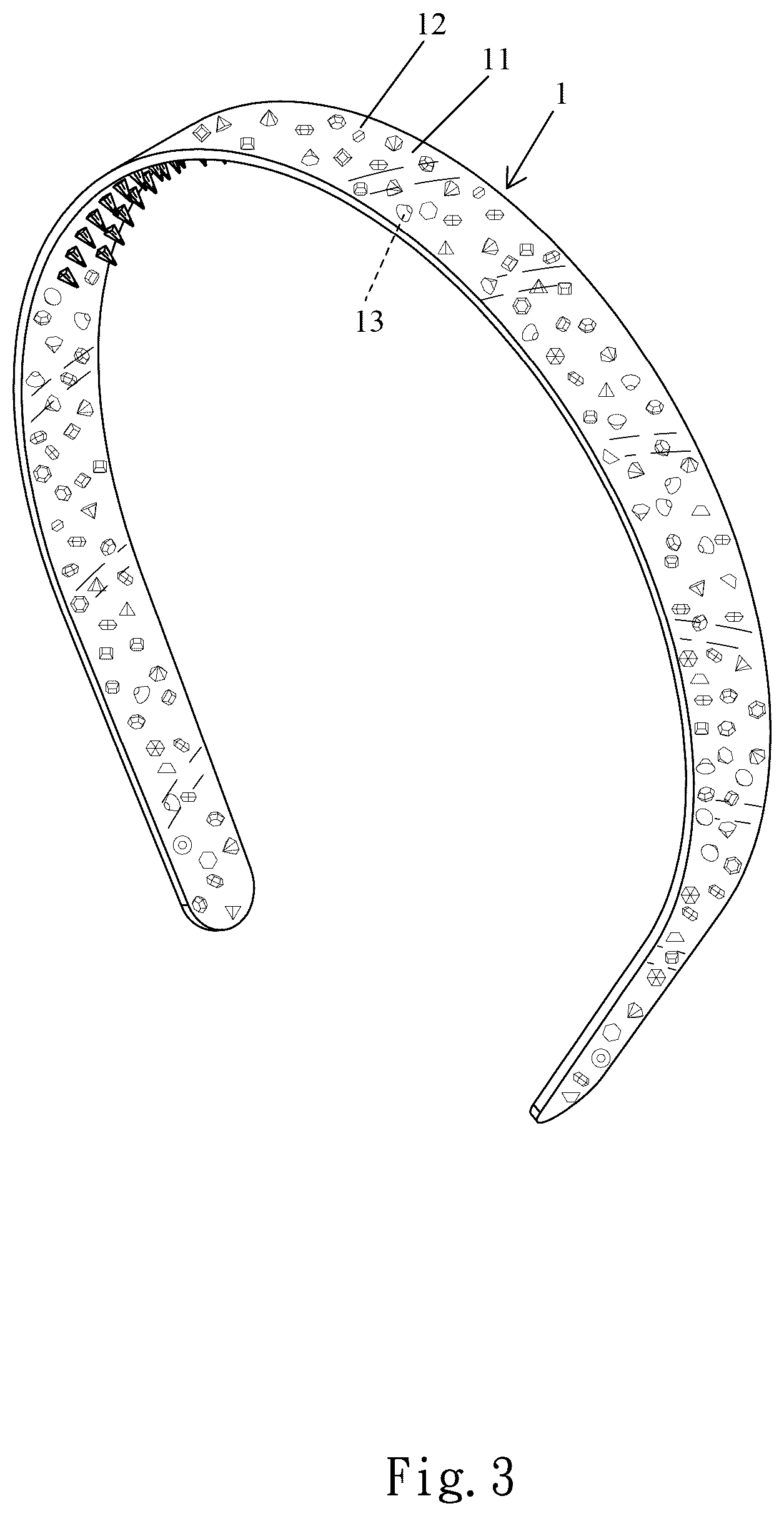 Patent US12617136 Figure 3 – Method of producing a plastic member of a hair ornament