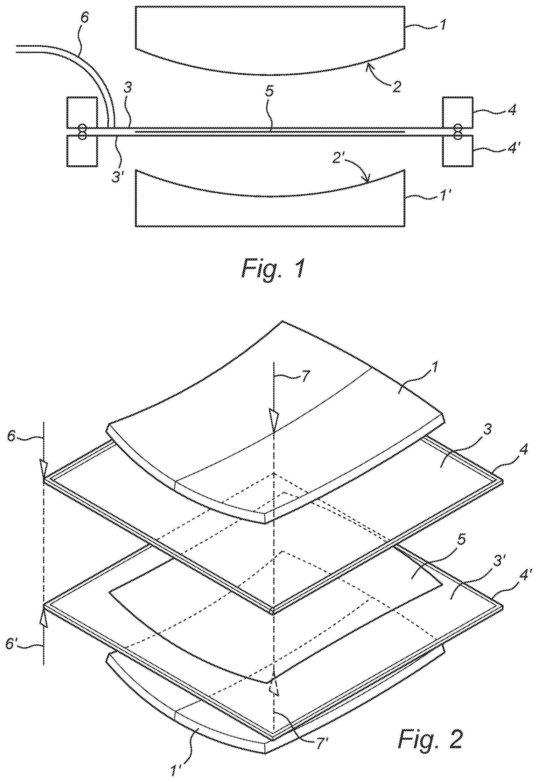 Patent US12617141 — Method for pre-forming a curved thermoplastic laminate and pre-formed thermoplastic laminate — Figure 1