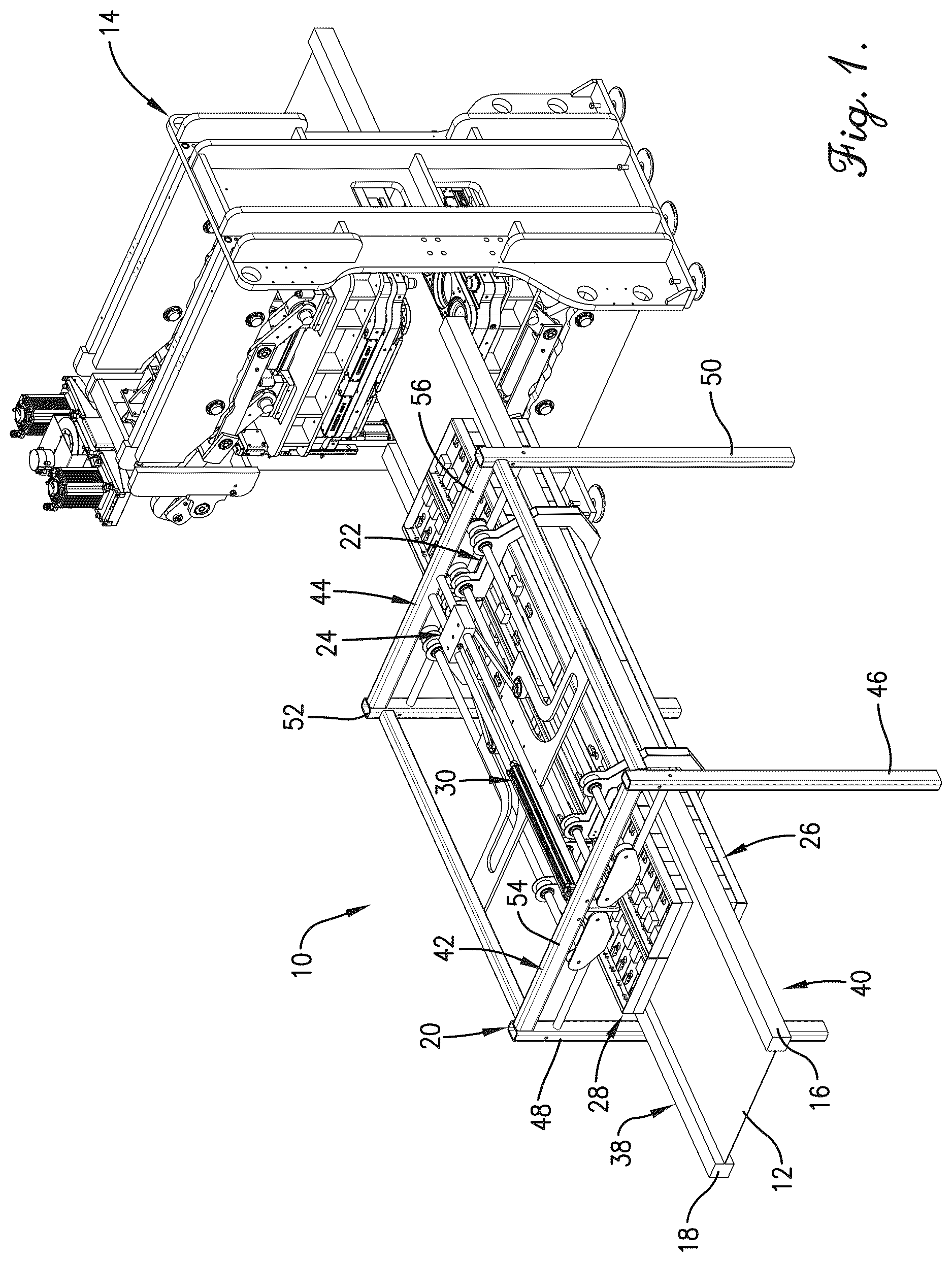 Patent US12617143 Figure 1 – Thermoforming oven with separating heating elements