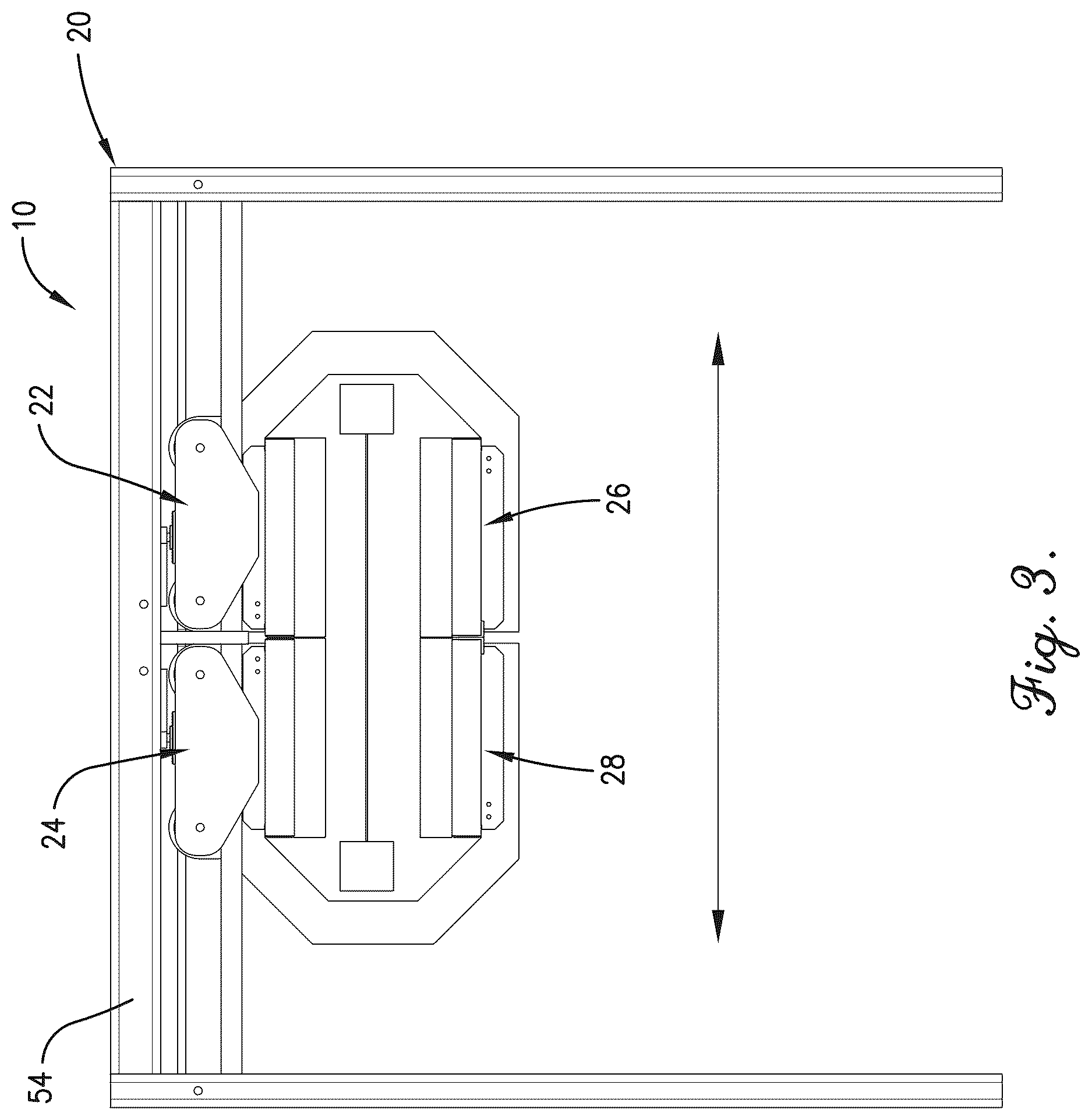 Patent US12617143 Figure 3 – Thermoforming oven with separating heating elements