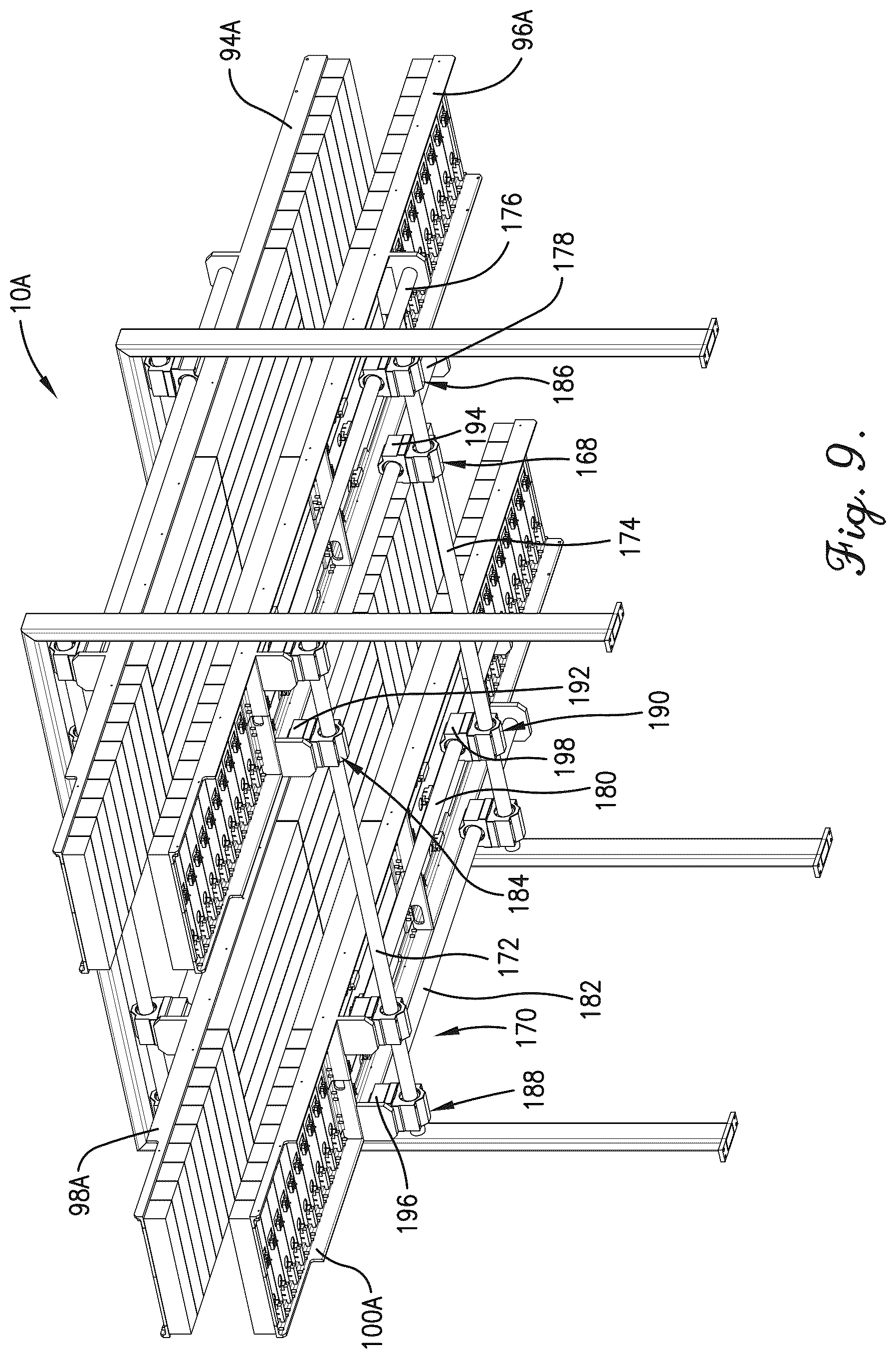Patent US12617143 Figure 9 – Thermoforming oven with separating heating elements