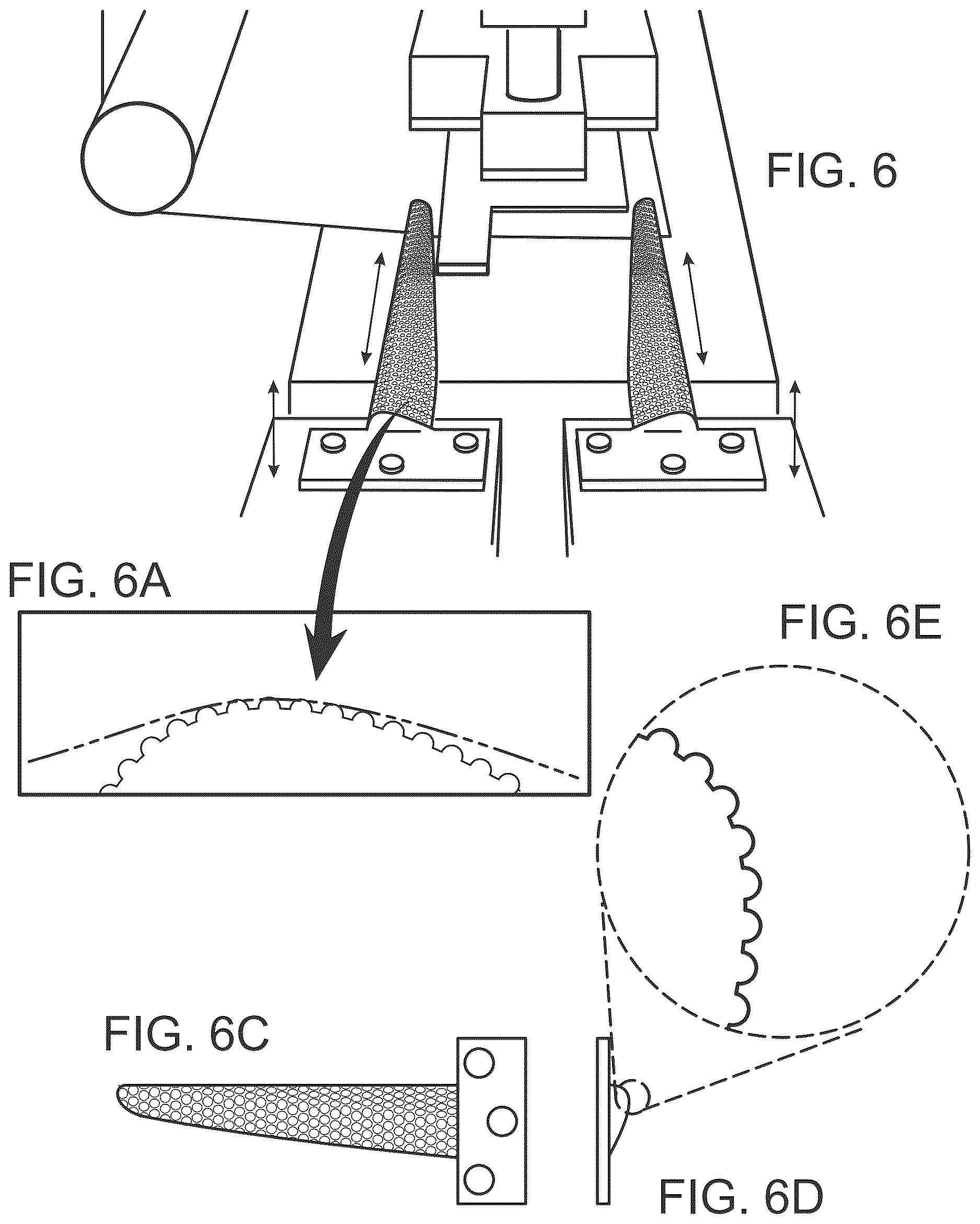 Patent US12617144 Figure 6 – Pin designs for high COF polymer membranes or separator membranes, membrane or separator tension measuring, and related methods