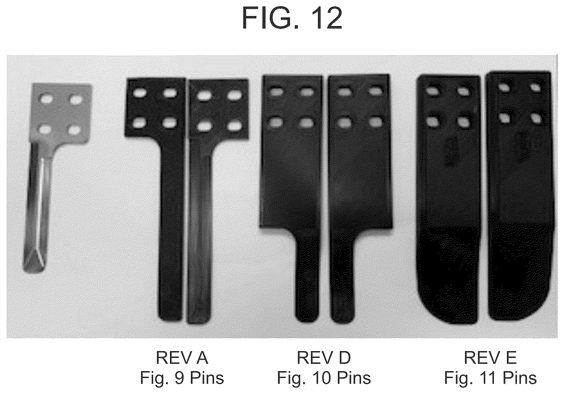 Patent US12617144 Figure 12 – Pin designs for high COF polymer membranes or separator membranes, membrane or separator tension measuring, and related methods