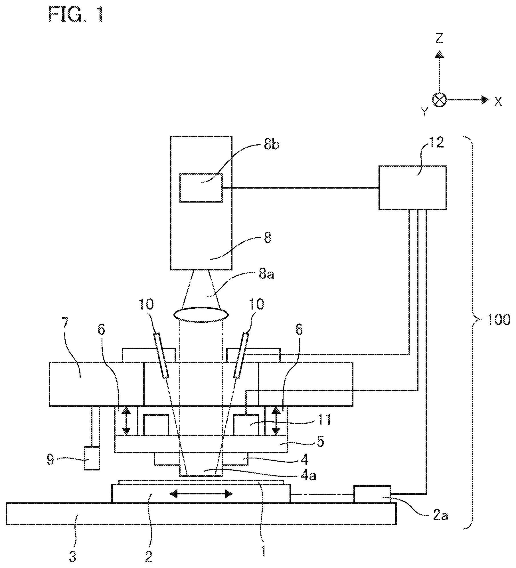 Patent US12617145 Figure 1 – Imprint device, imprint method, and method for manufacturing article