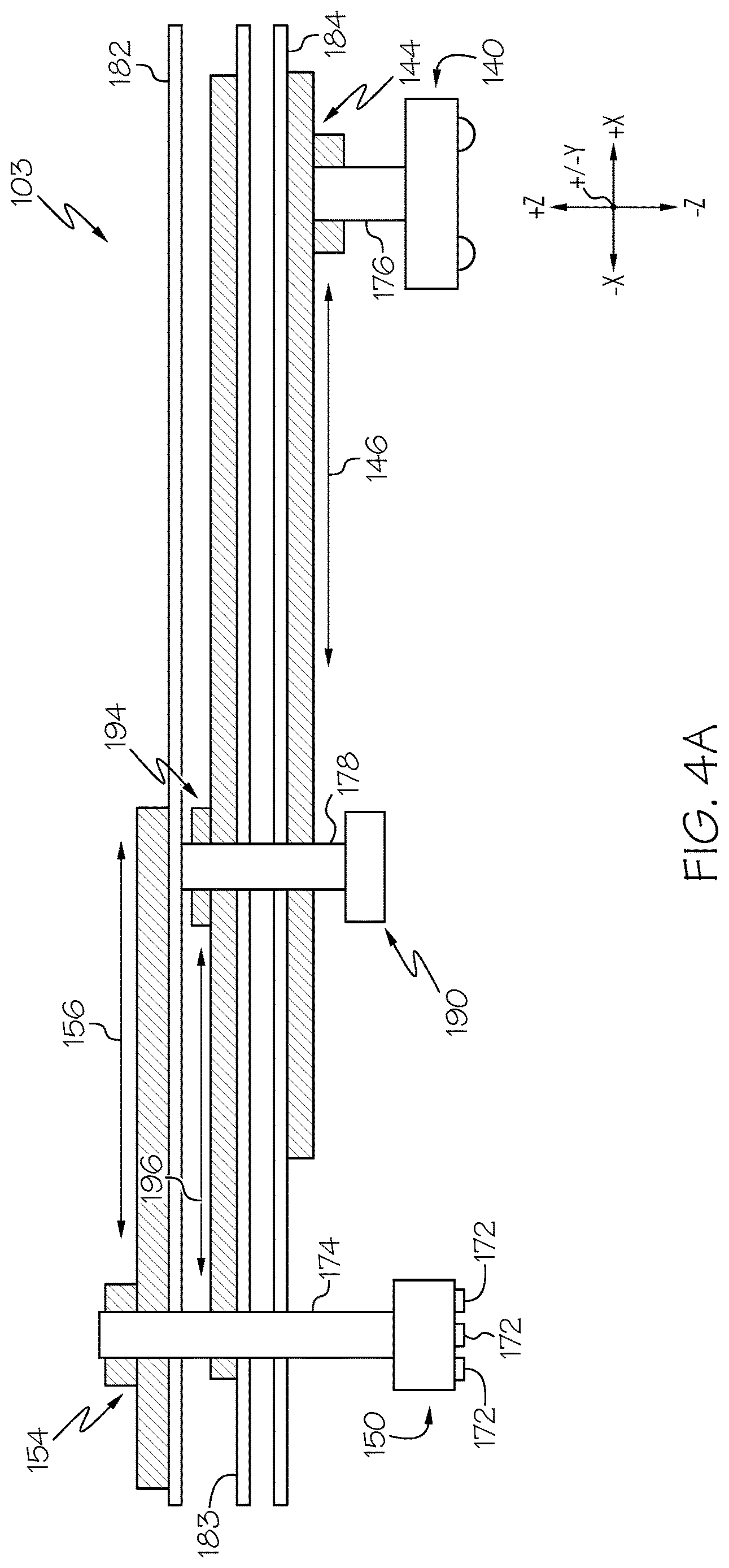 Patent US12617148 Figure 4 – Actuator assemblies for additive manufacturing apparatuses and methods for using the same