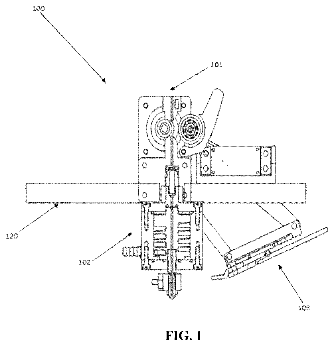 Patent US12617150 Figure 1 – Apparatus and system for depositing fiber material