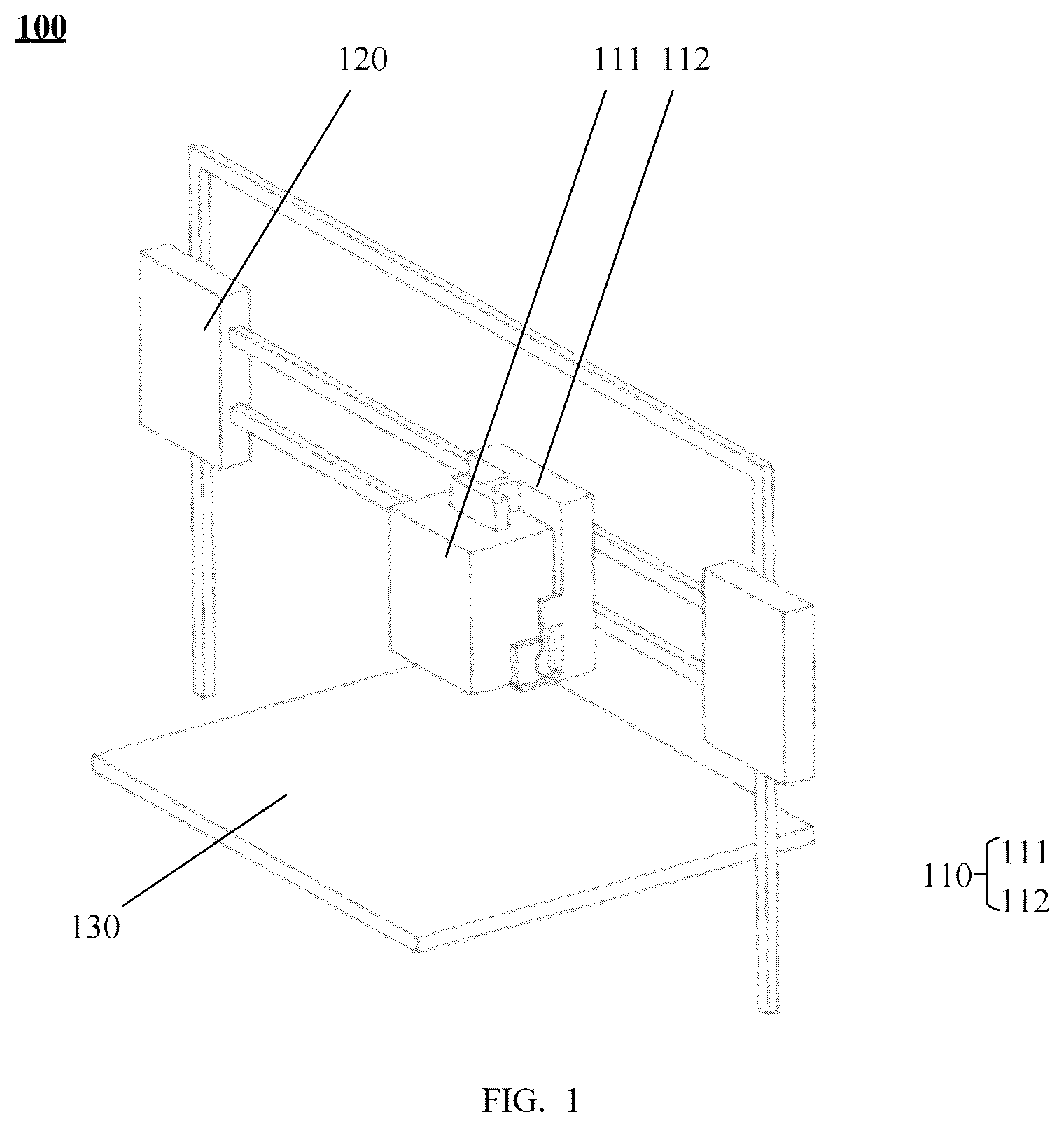 Patent US12617151 Figure 1 – Print head assembly and modeling apparatus