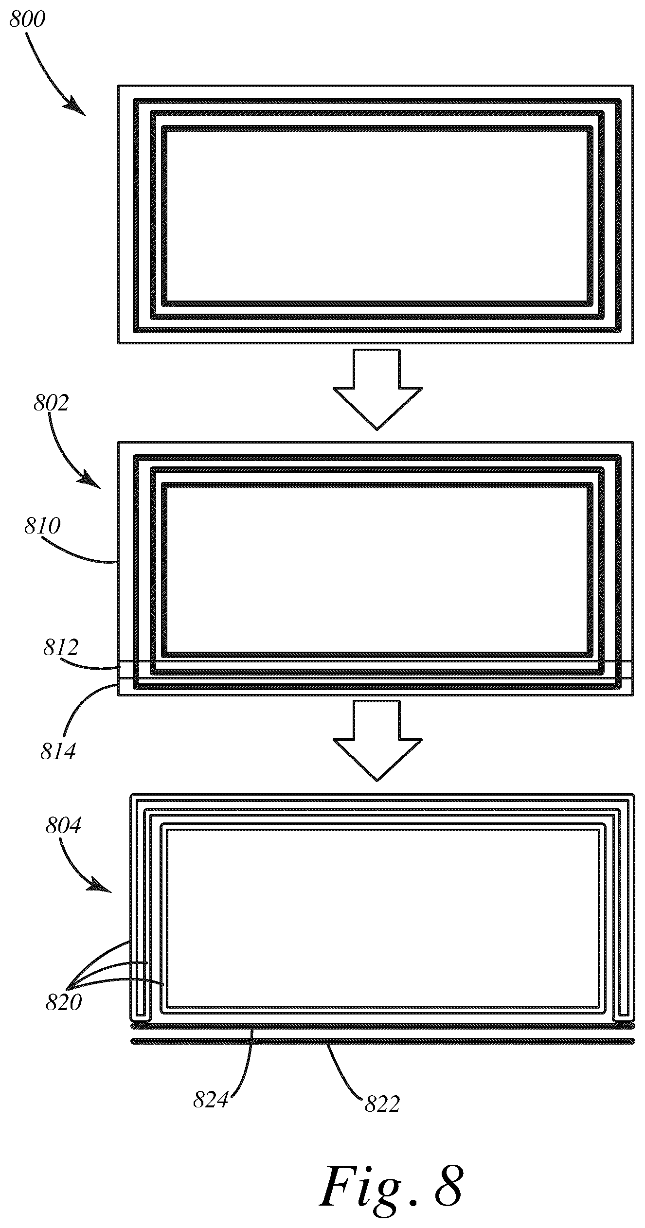 Patent US12617159 Figure 8 – Wire anchoring for co-extruded printing
