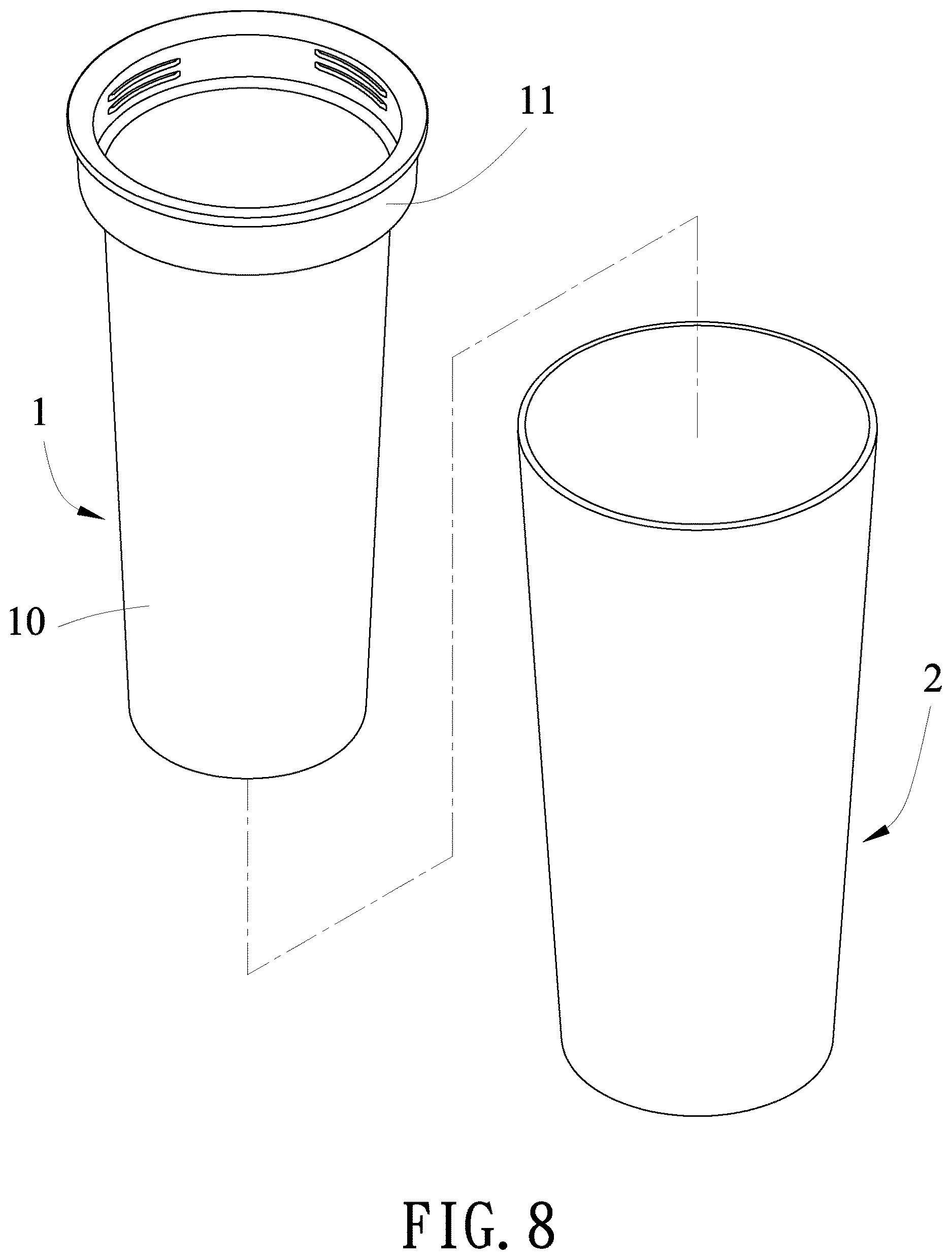 Patent US12617166 Figure 8 – Composite inner cup and double-layer cup manufacturing method