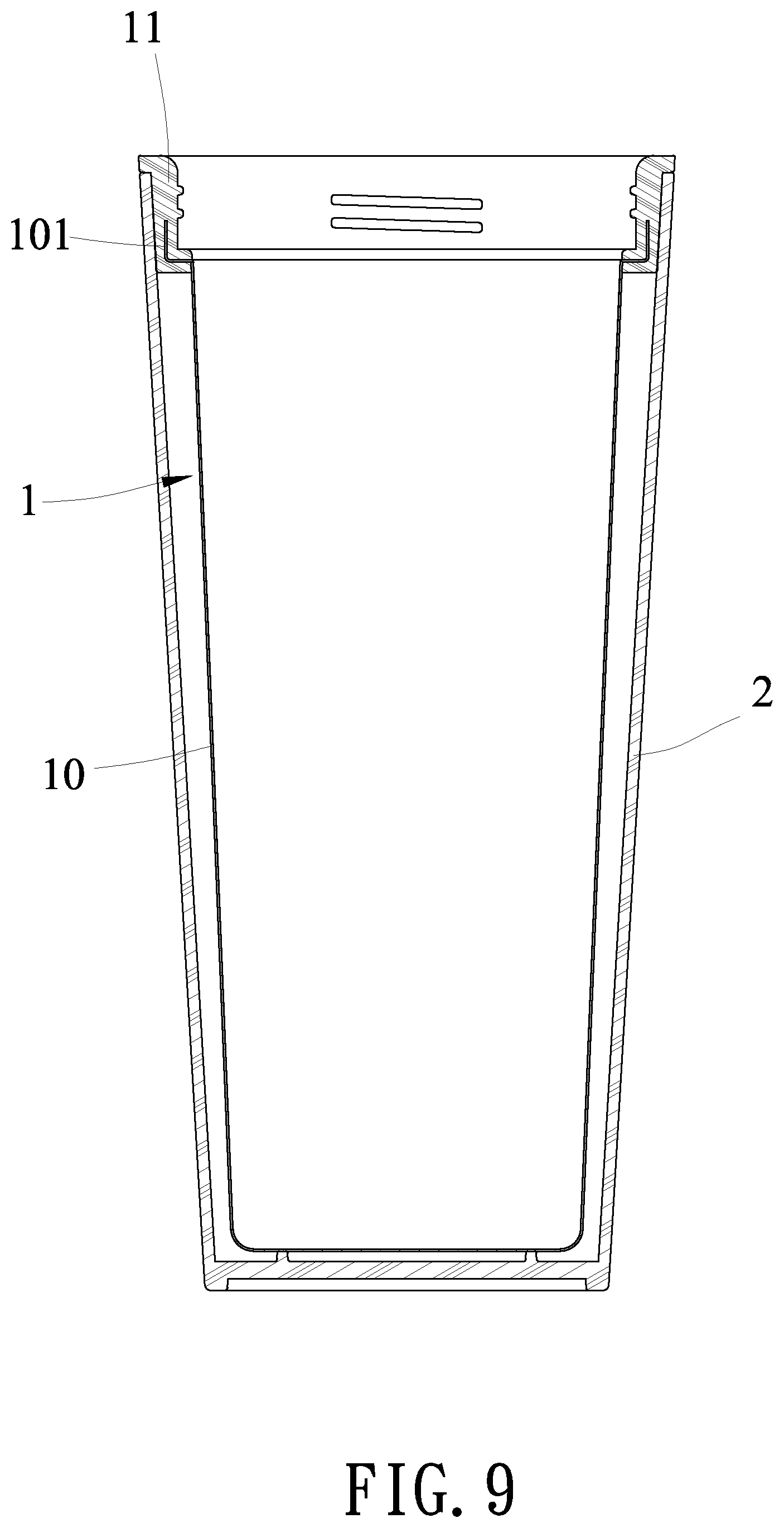 Patent US12617166 Figure 9 – Composite inner cup and double-layer cup manufacturing method