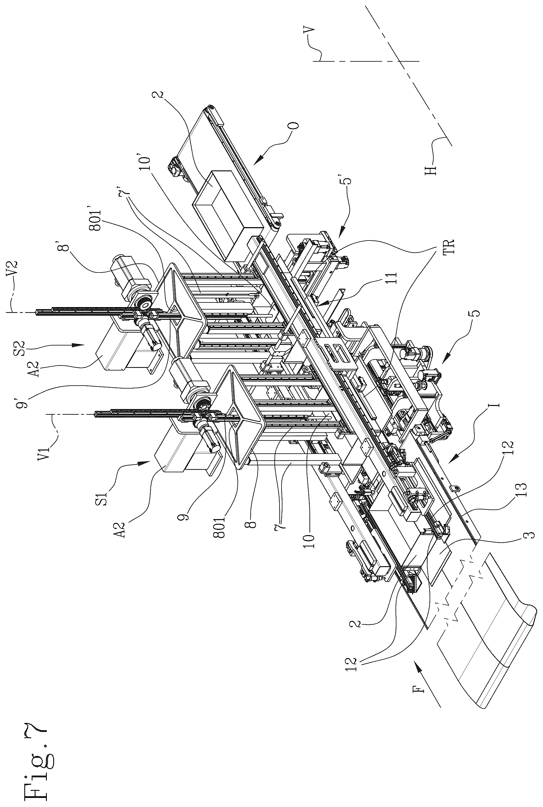 Patent US12617172 Figure 7 – Apparatus and method for wrapping a cardboard box