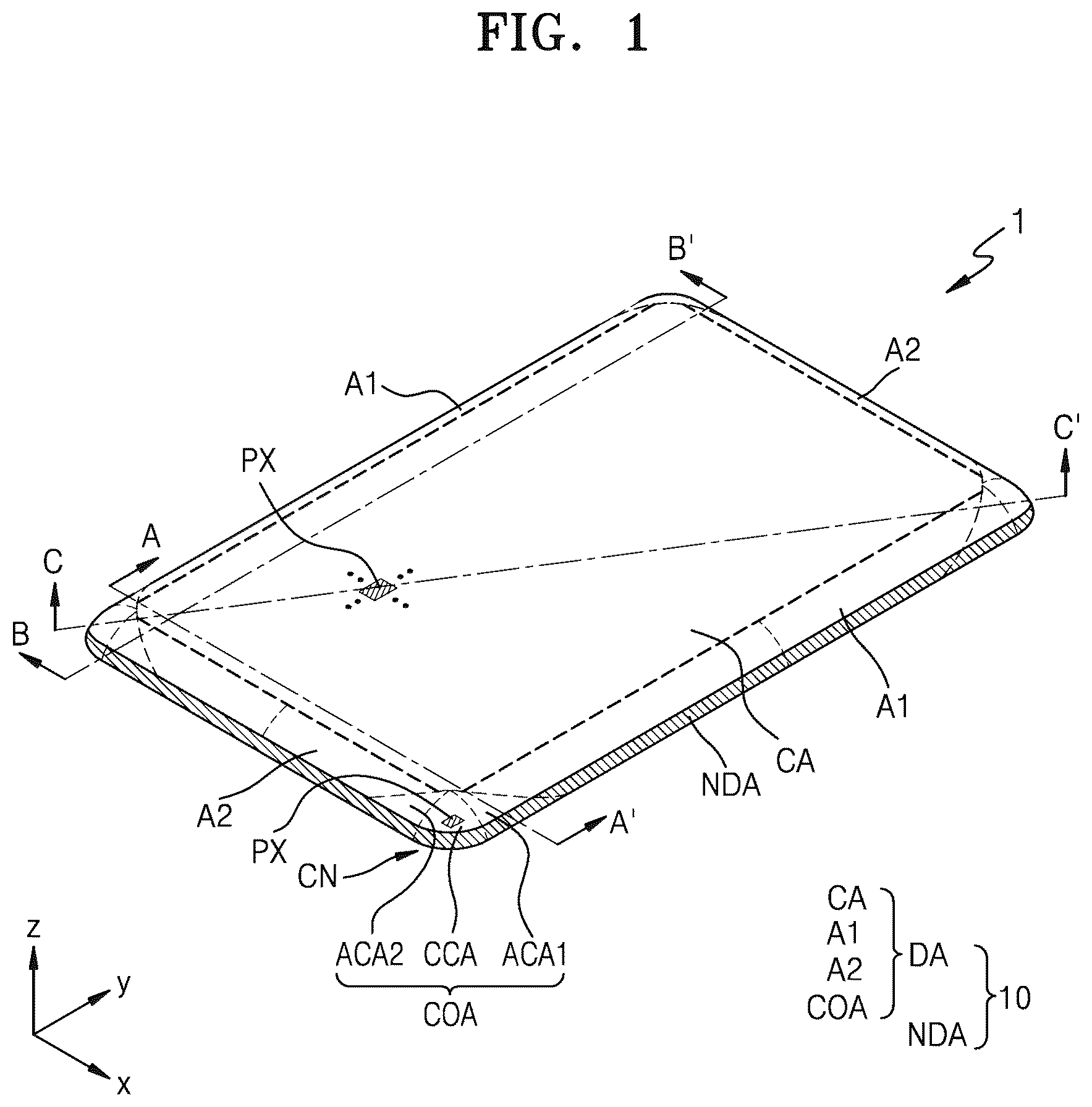 Patent US12617174 Figure 1 – Display panel and display apparatus