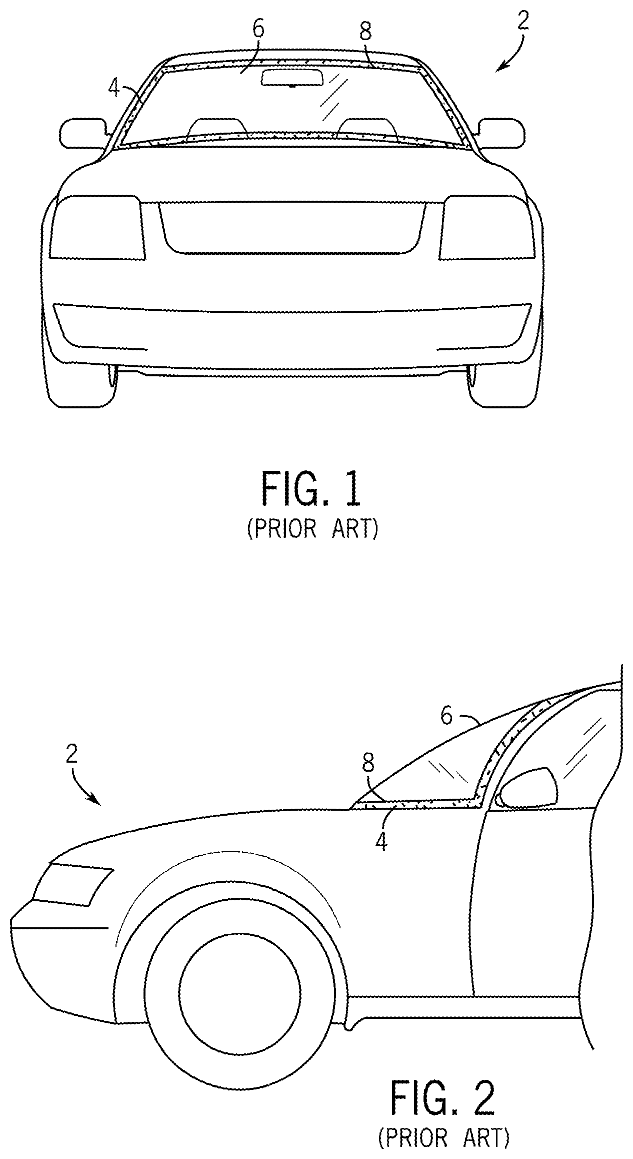 Patent US12617177 Figure 1 – Automotive glazing with vulnerable road user protection