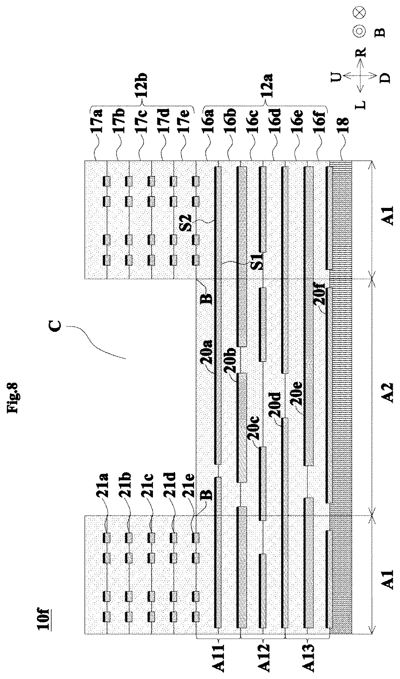 Patent US12617182 Figure 8 – Multilayer substrate