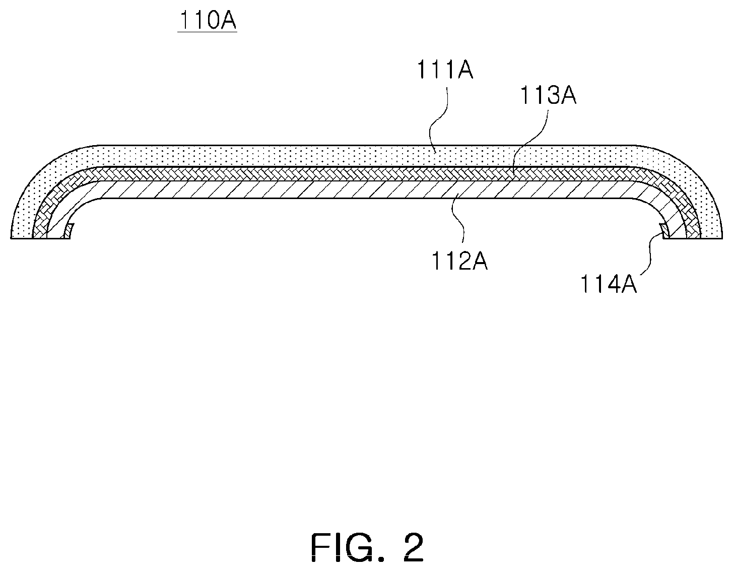 Patent US12617184 Figure 3 – Glass protective film for covering a curved surface of a portable display, device of adhering the glass protective films to the curved surface of the portable display, and method of adhering the glass protective film to the curved surface using the device