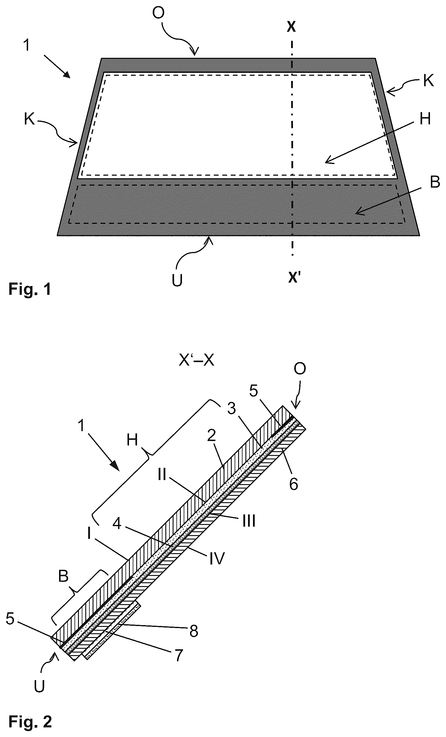 Patent US12617185 Figure 1 – Laminated pane with retardation plate