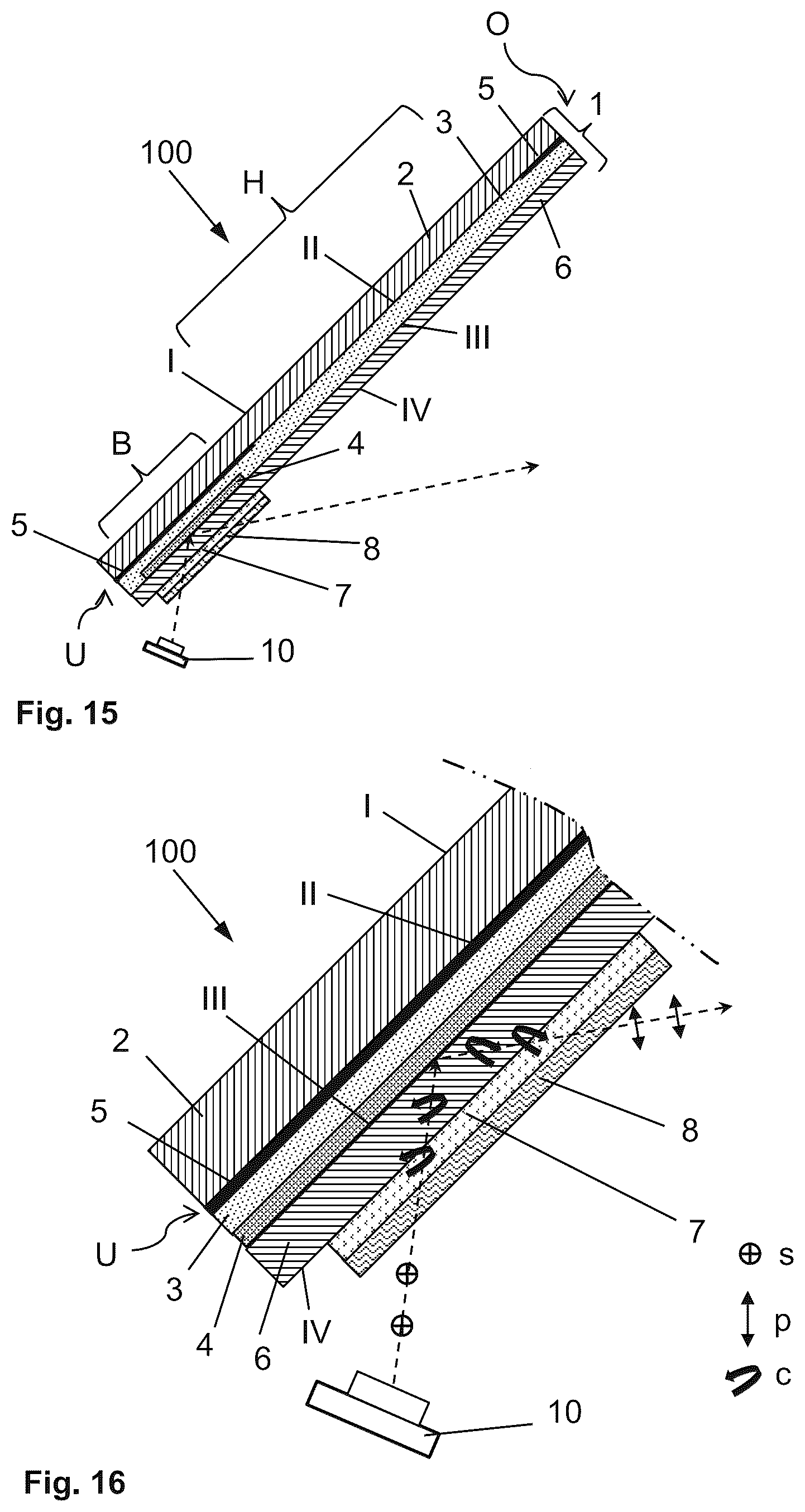 Patent US12617185 Figure 8 – Laminated pane with retardation plate