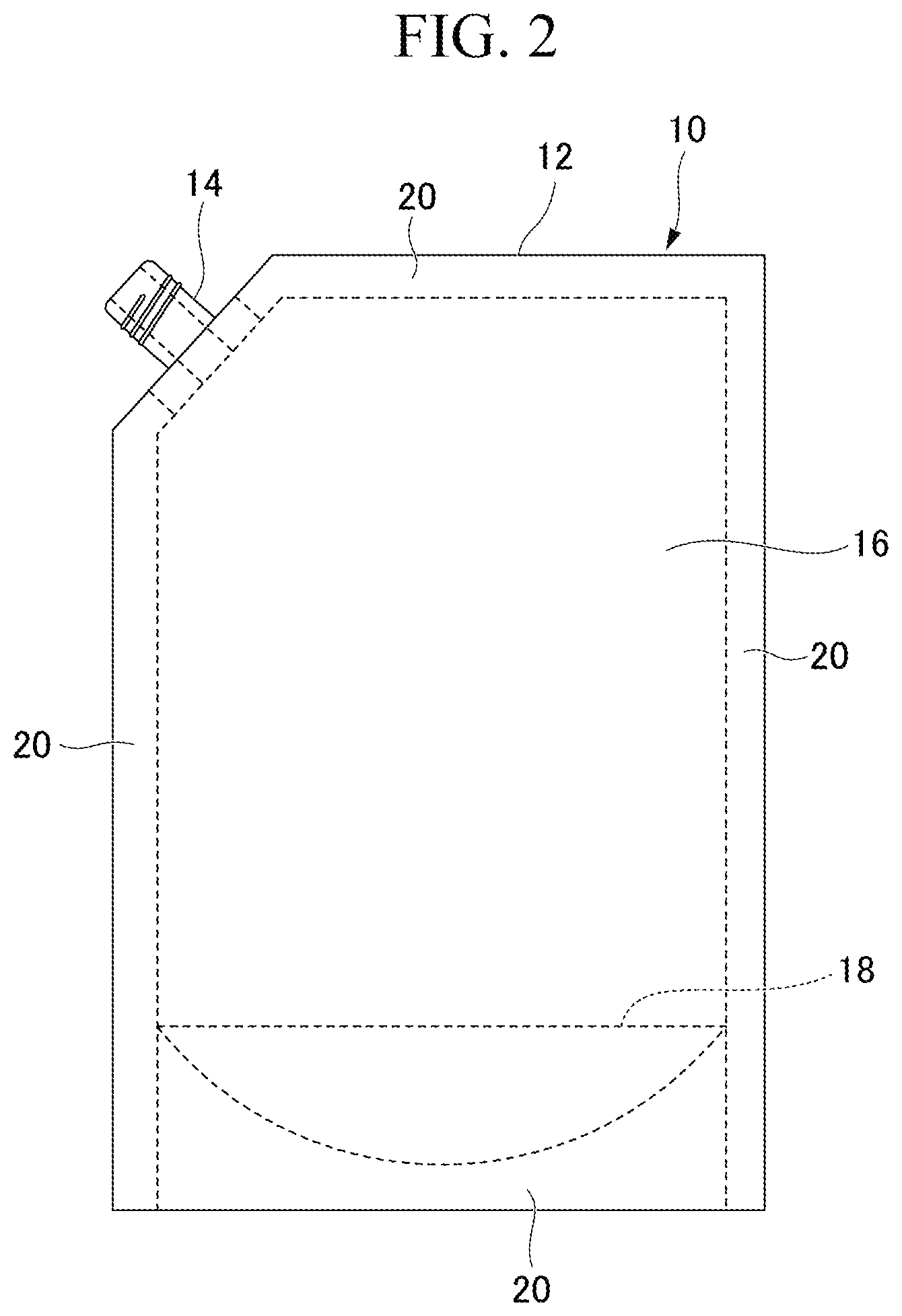 Patent US12617188 Figure 2 – Laminate and package