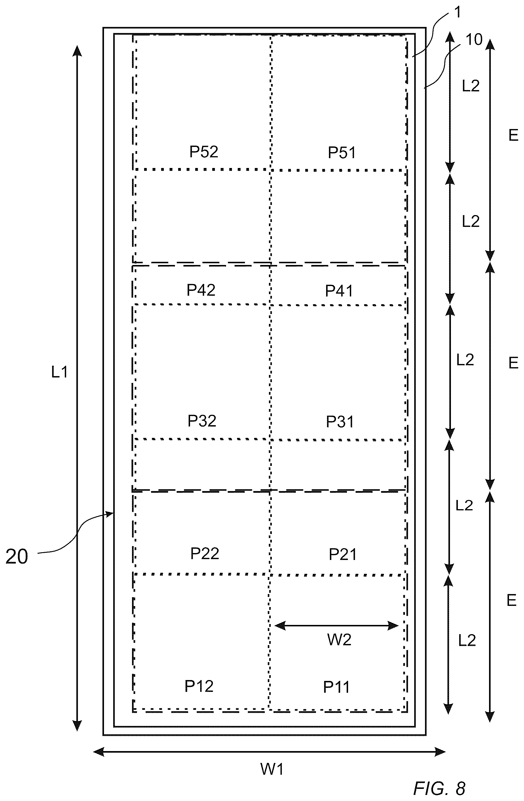 Patent US12617196 Figure 6 – Method to produce a panel with an embossed structure