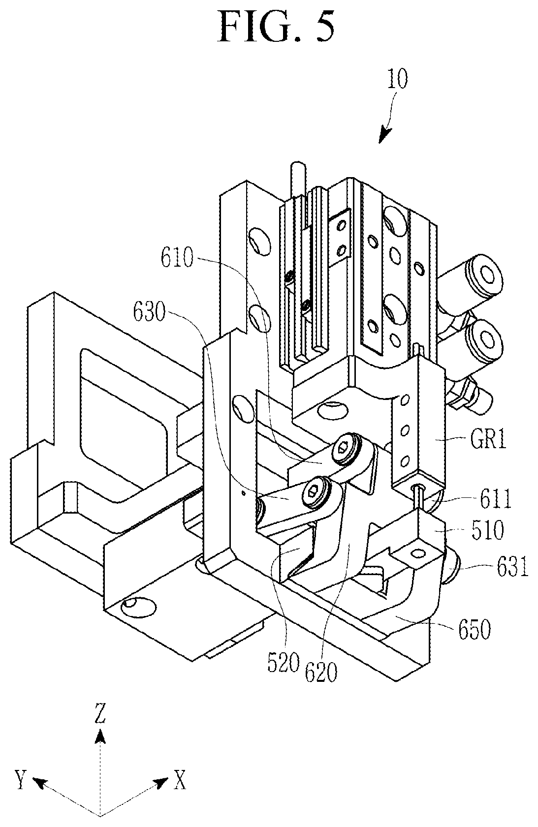 Patent US12617197 Figure 5 – Apparatus and method of peeling film