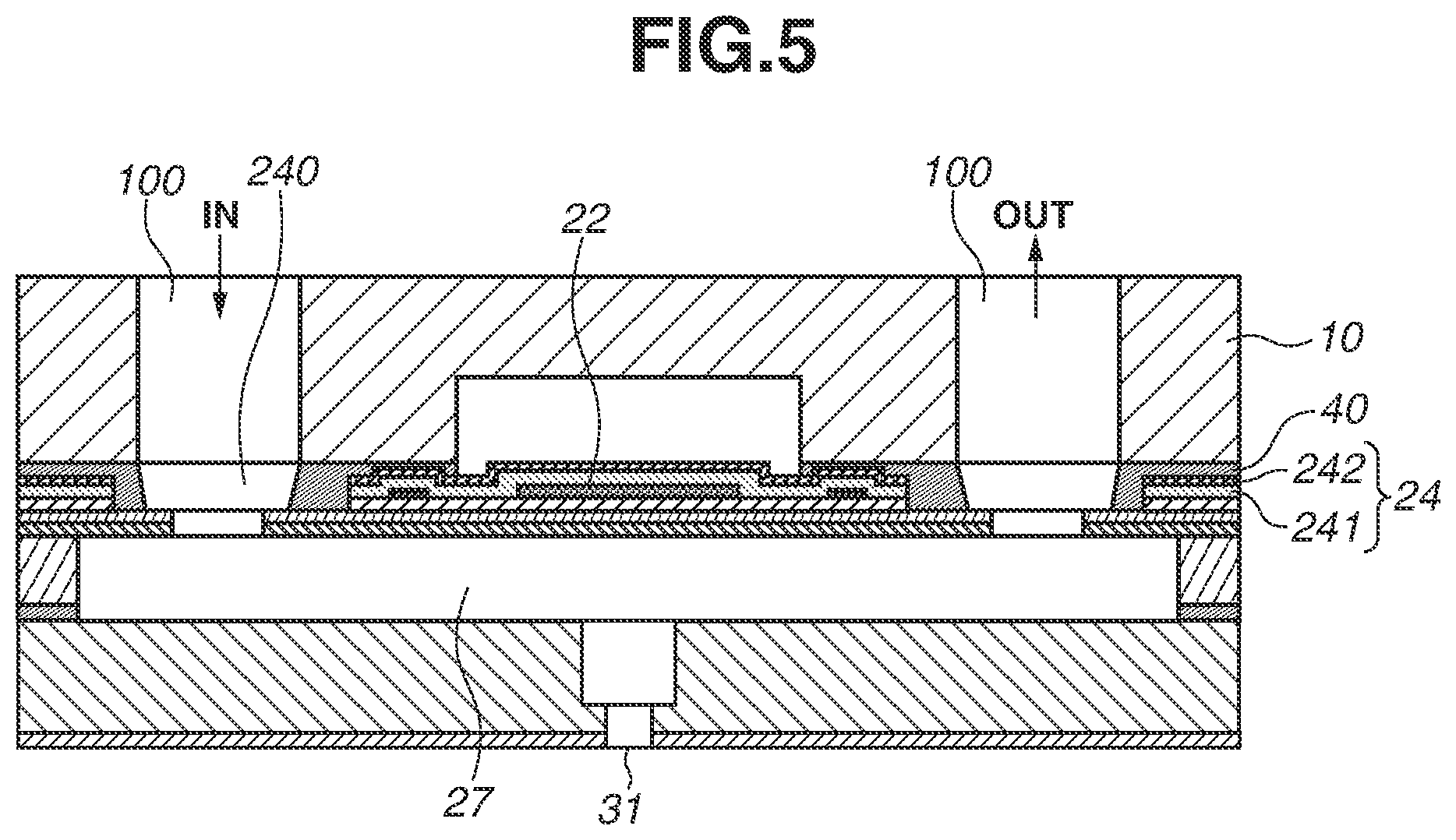 Patent US12617203 Figure 5 – Liquid discharge head, element substrate and method for manufacturing the same