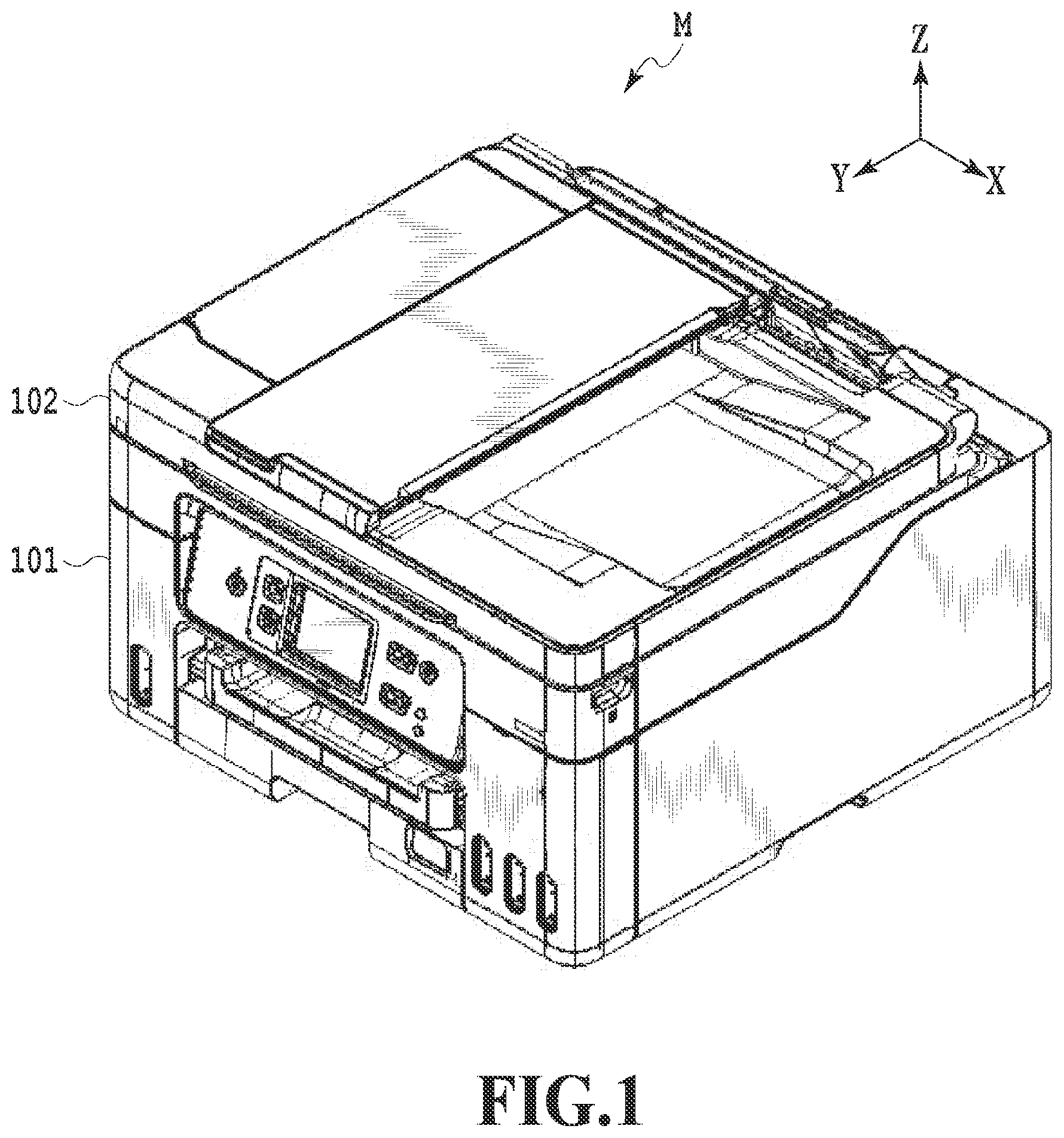 Patent US12617211 Figure 1 – Recording apparatus