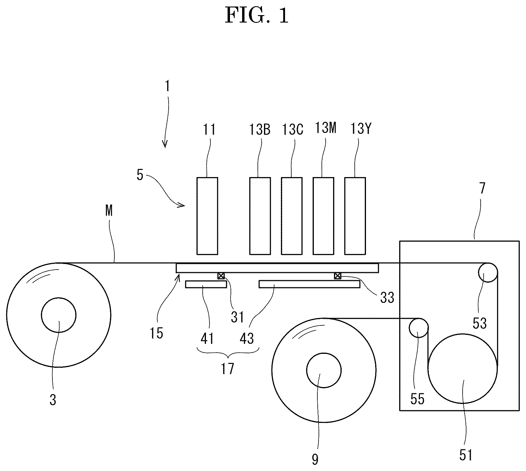 Patent US12617217 — Inkjet recording apparatus including precoating liquid head unit ejecting precoating liquid to printing base material — Figure 1