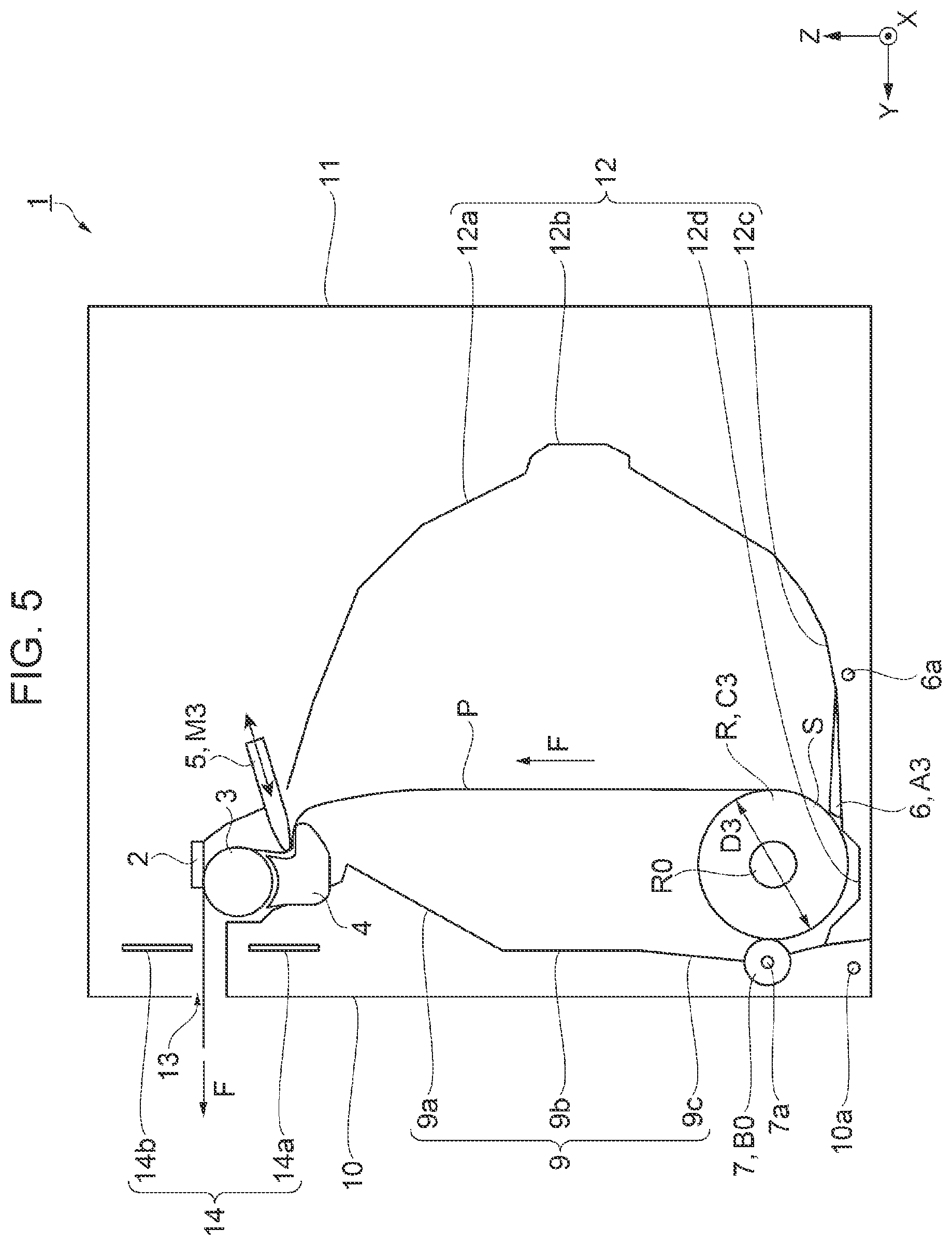 Patent US12617221 Figure 5 – Roll paper printer