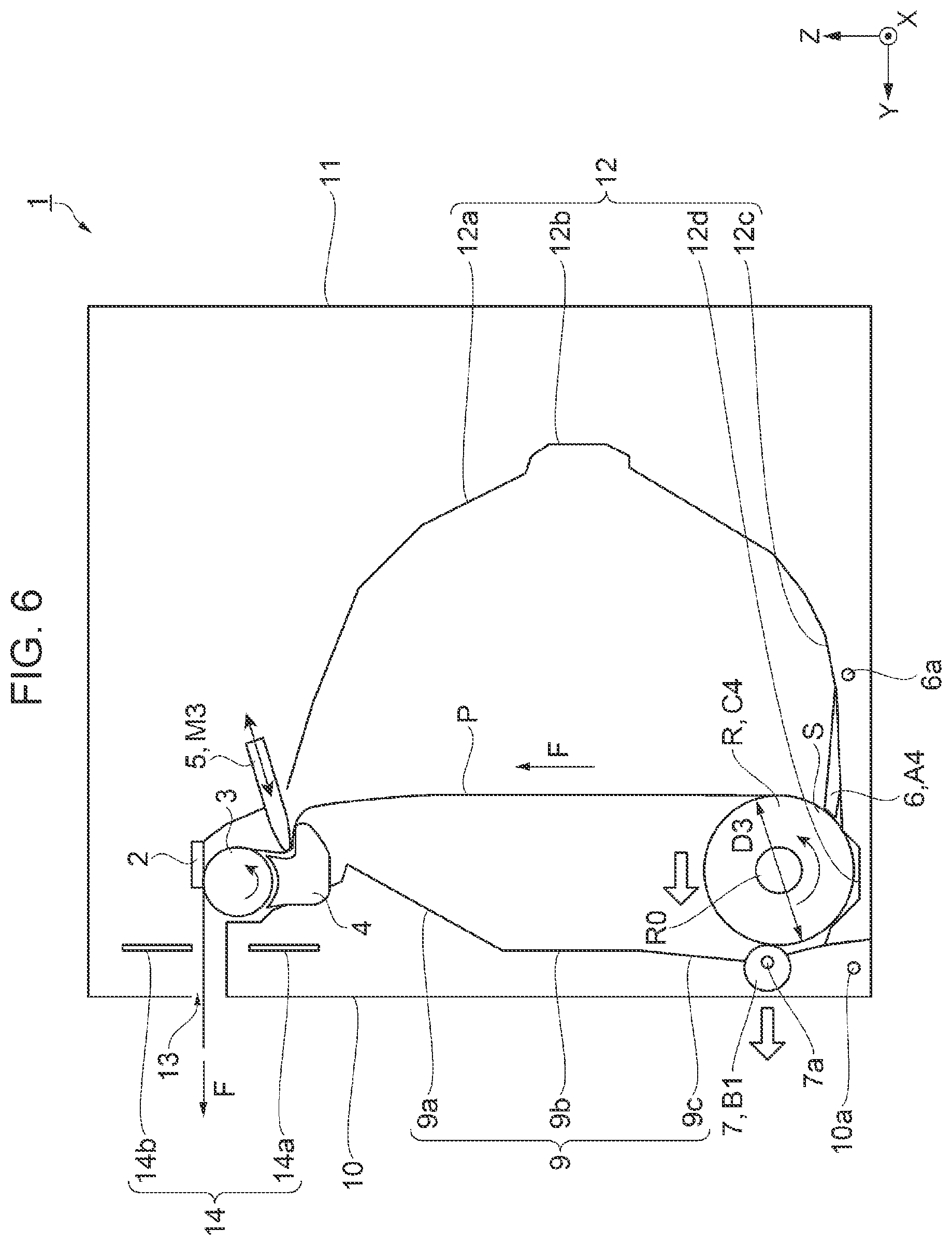 Patent US12617221 Figure 6 – Roll paper printer