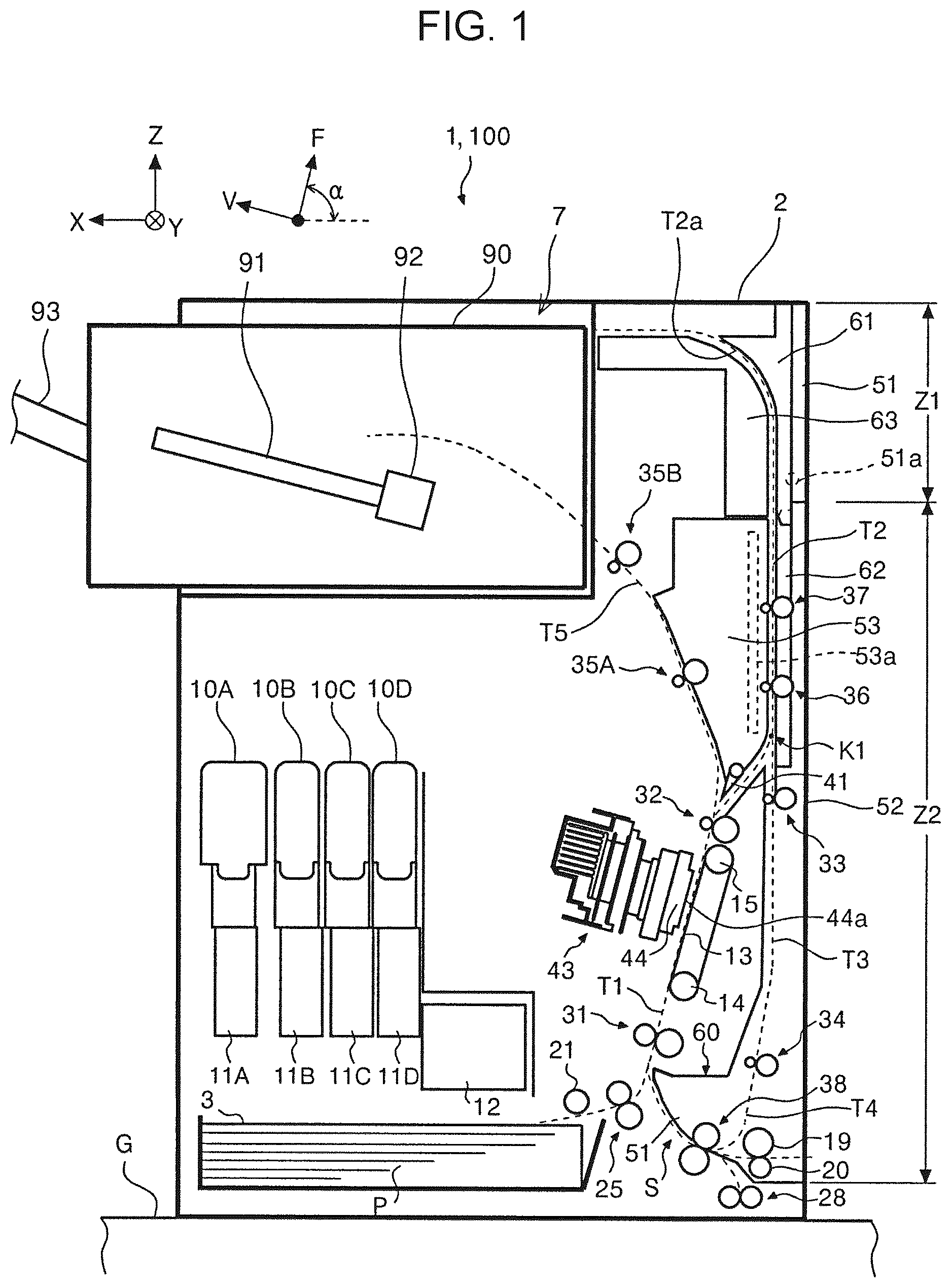 Patent US12617222 — Medium transport device and recording apparatus — Figure 1