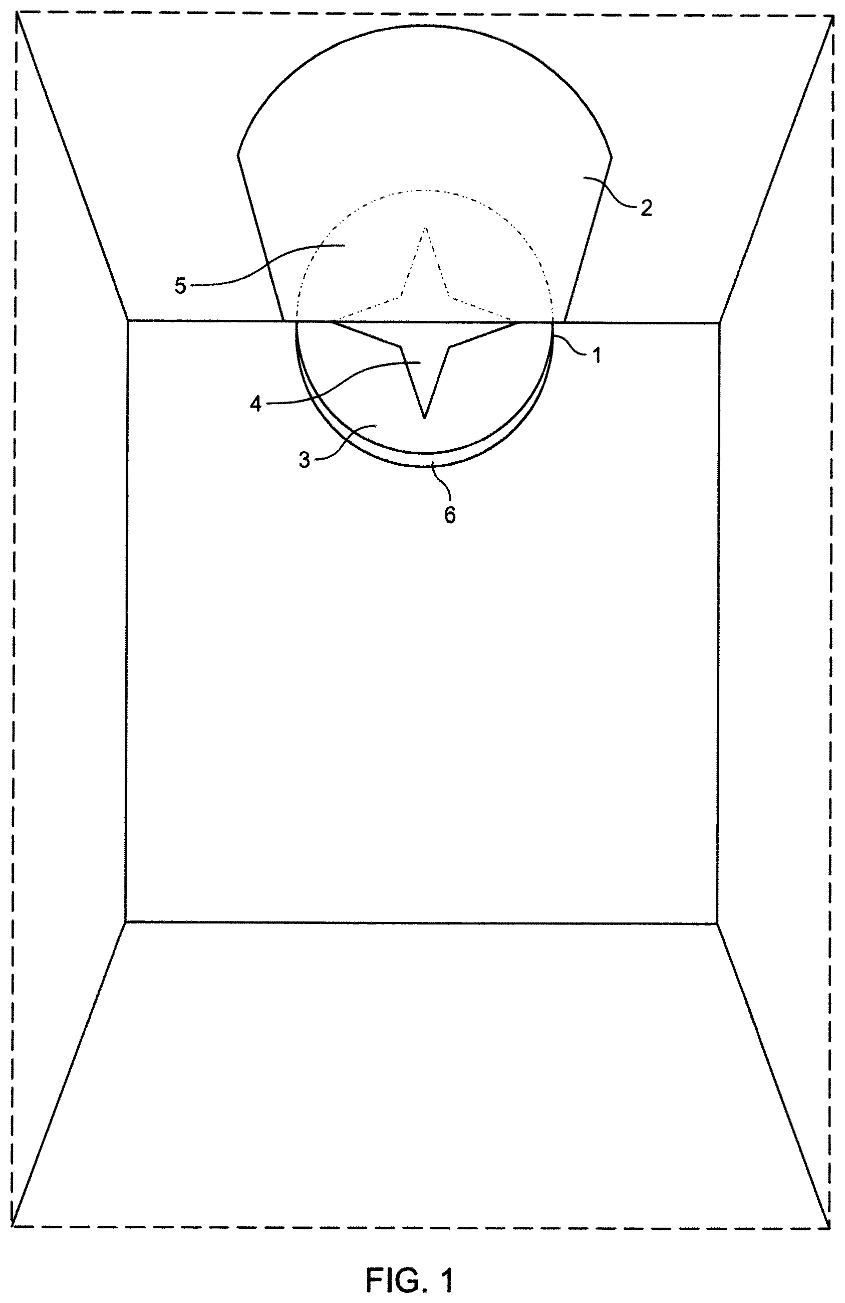 Patent US12617228 Figure 1 – Wall mounted light emitting panel and a ceiling mounted reflective panel providing an enhanced perceived vertical space