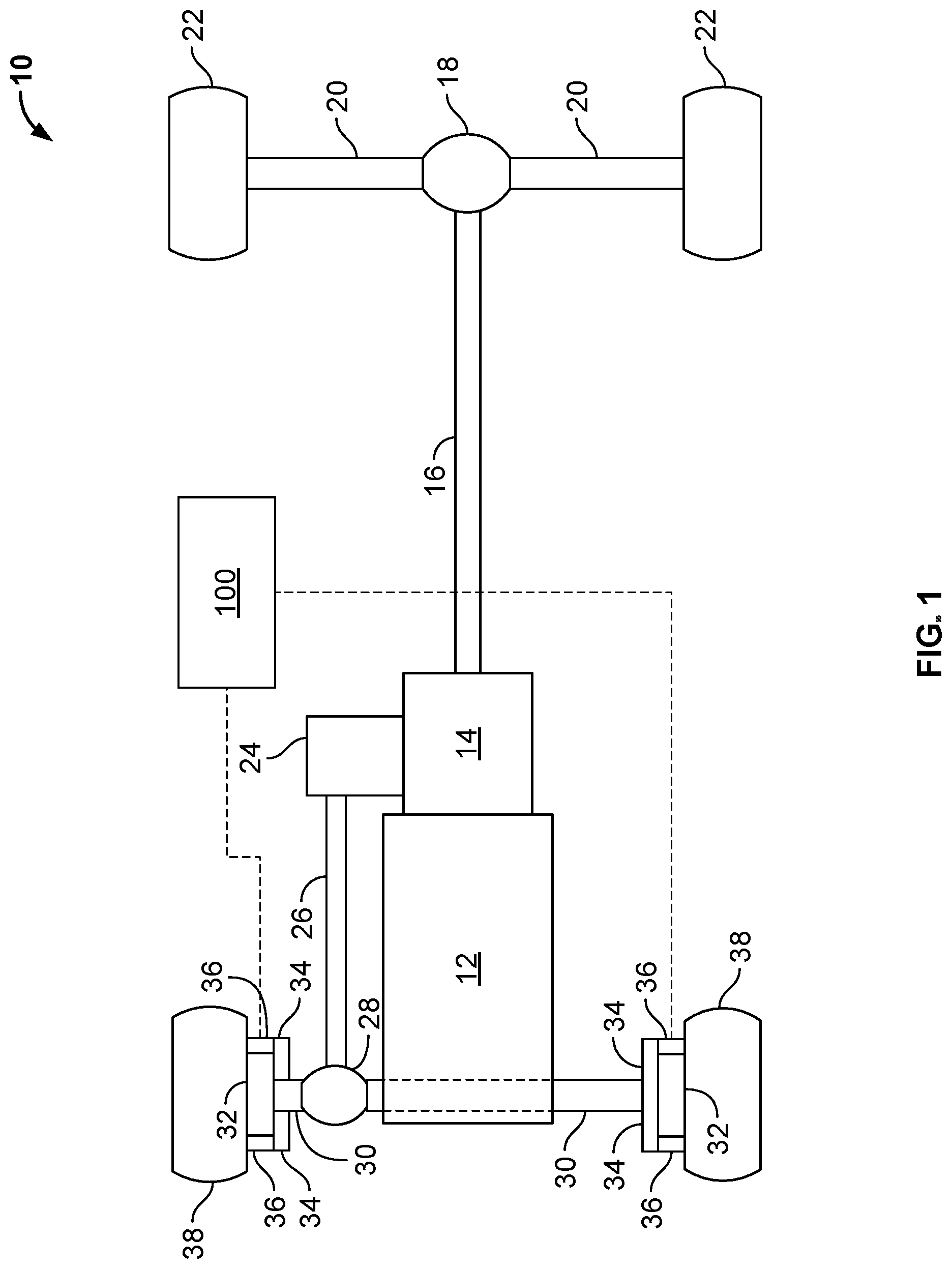 Patent US12617231 Figure 1 – Electric actuable wheel hubs