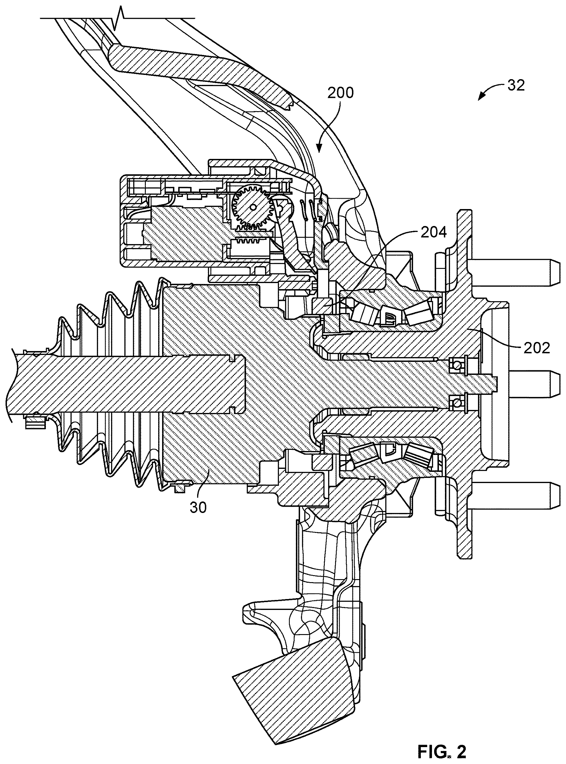 Patent US12617231 Figure 2 – Electric actuable wheel hubs