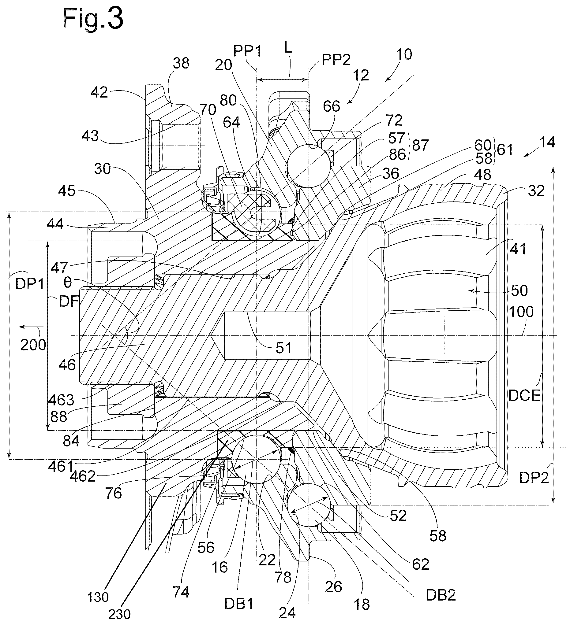 Patent US12617232 Figure 3 – Motor vehicle wheel assembly