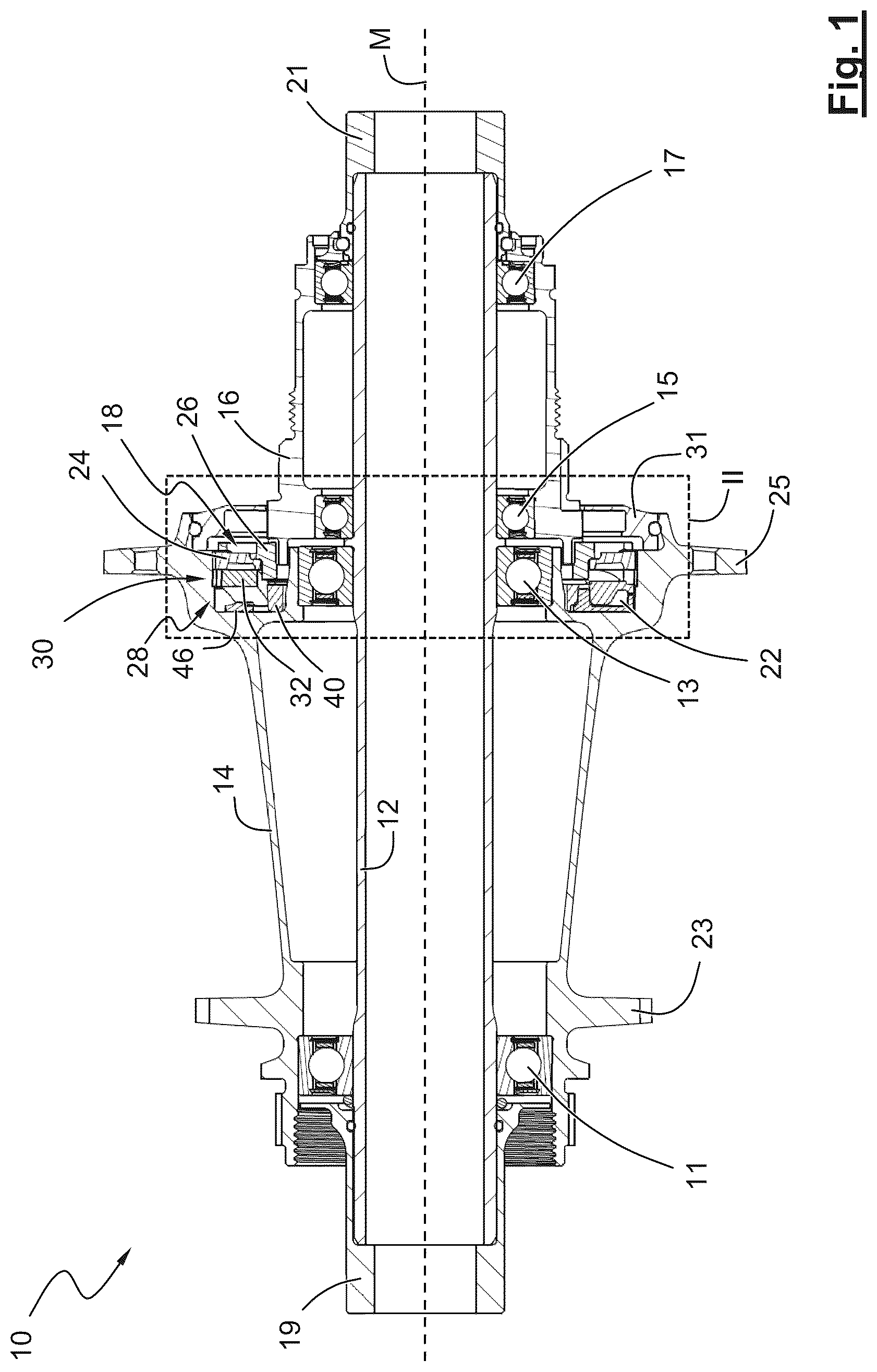 Patent US12617233 Figure 1 – Bicycle wheel hub