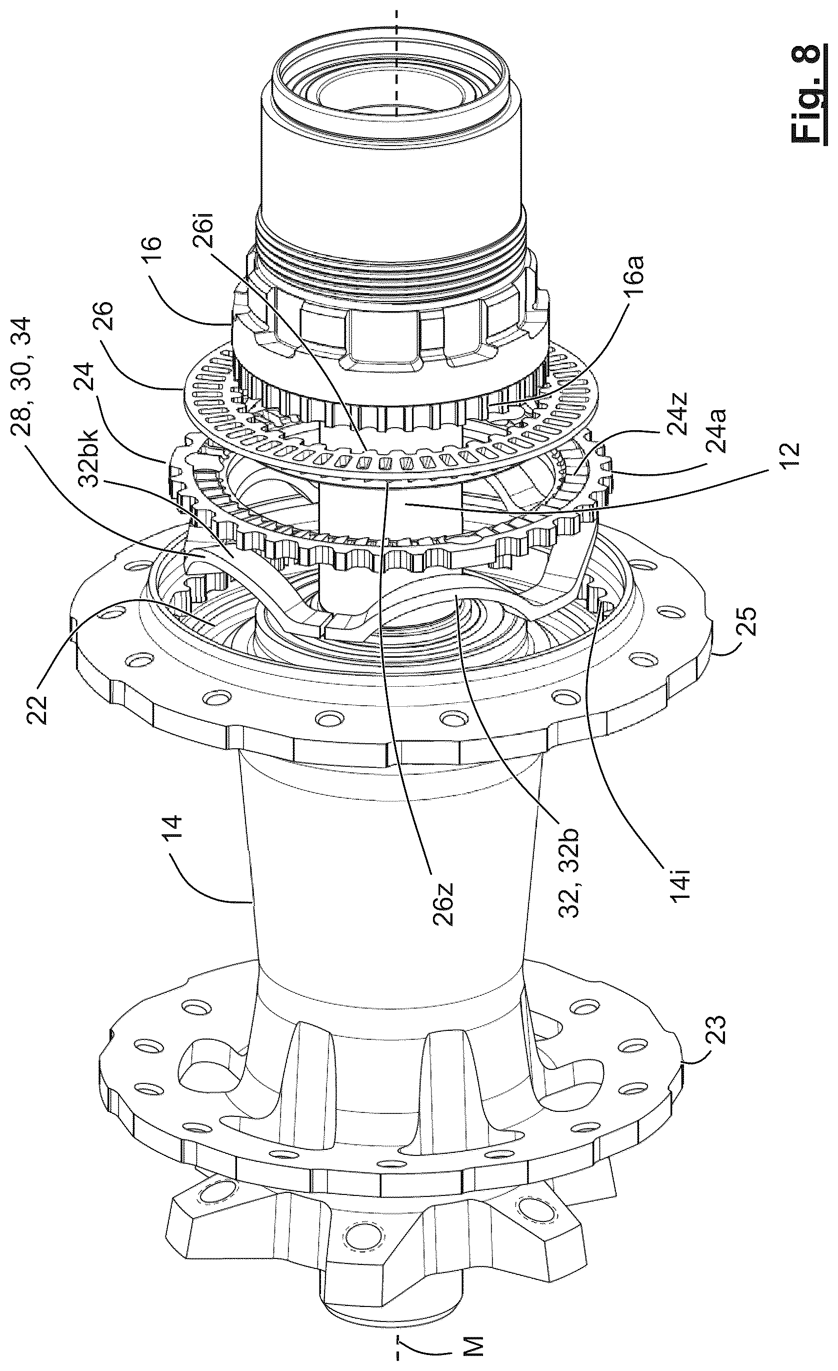 Patent US12617233 Figure 5 – Bicycle wheel hub