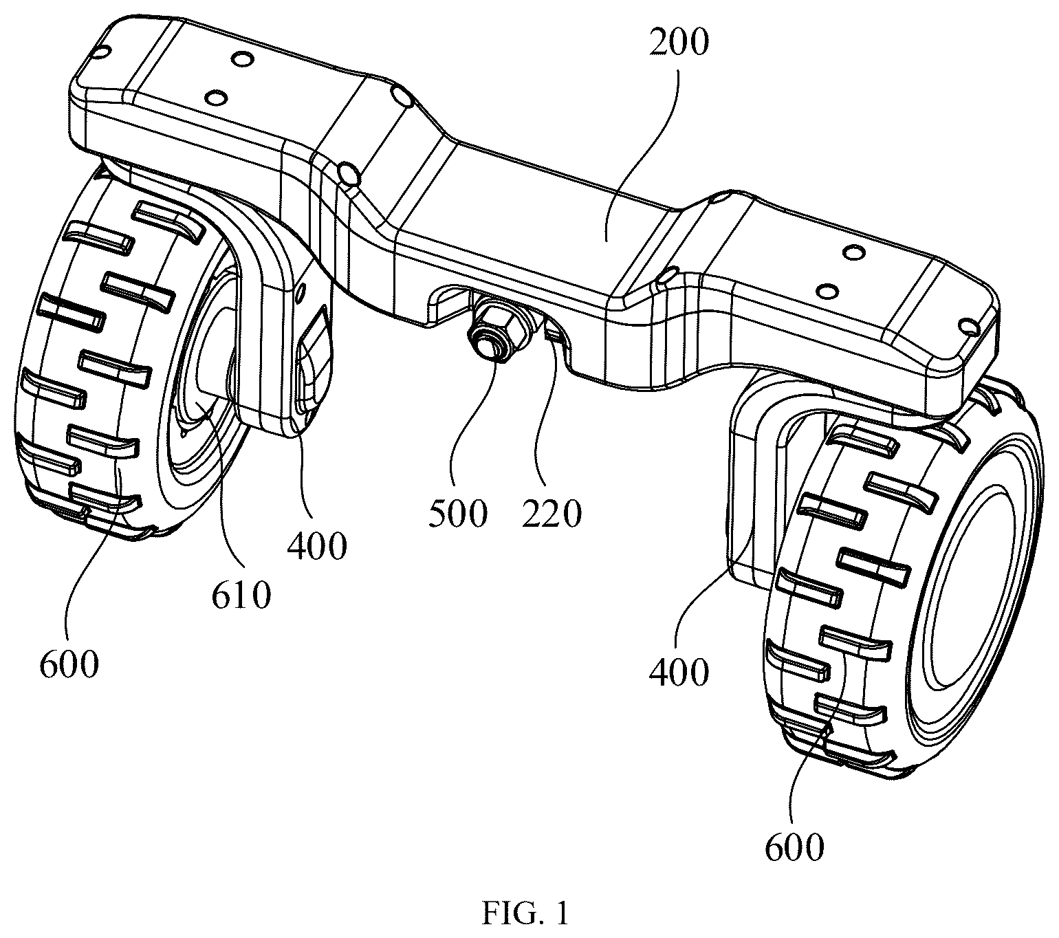 Patent US12617234 — Axle structure and lawn mowing robot — Figure 1