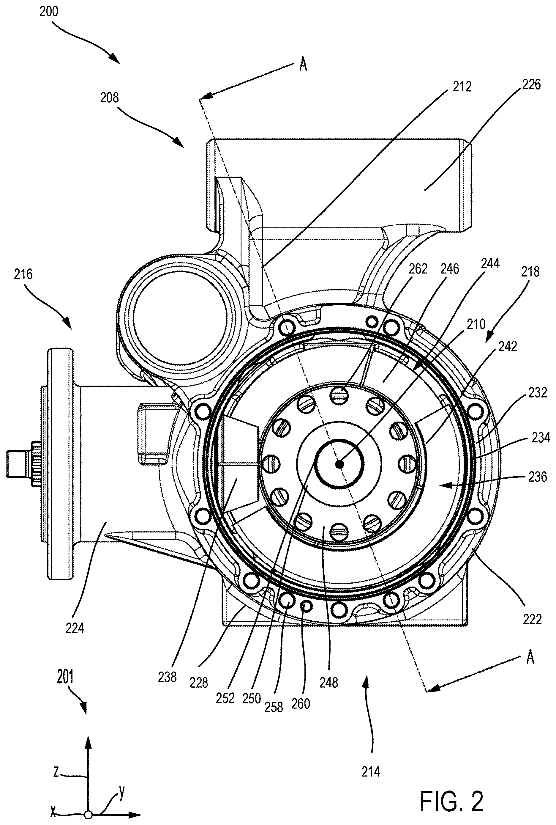 Patent US12617235 Figure 2 – High efficiency modular carter assembled coaxially to existing holes