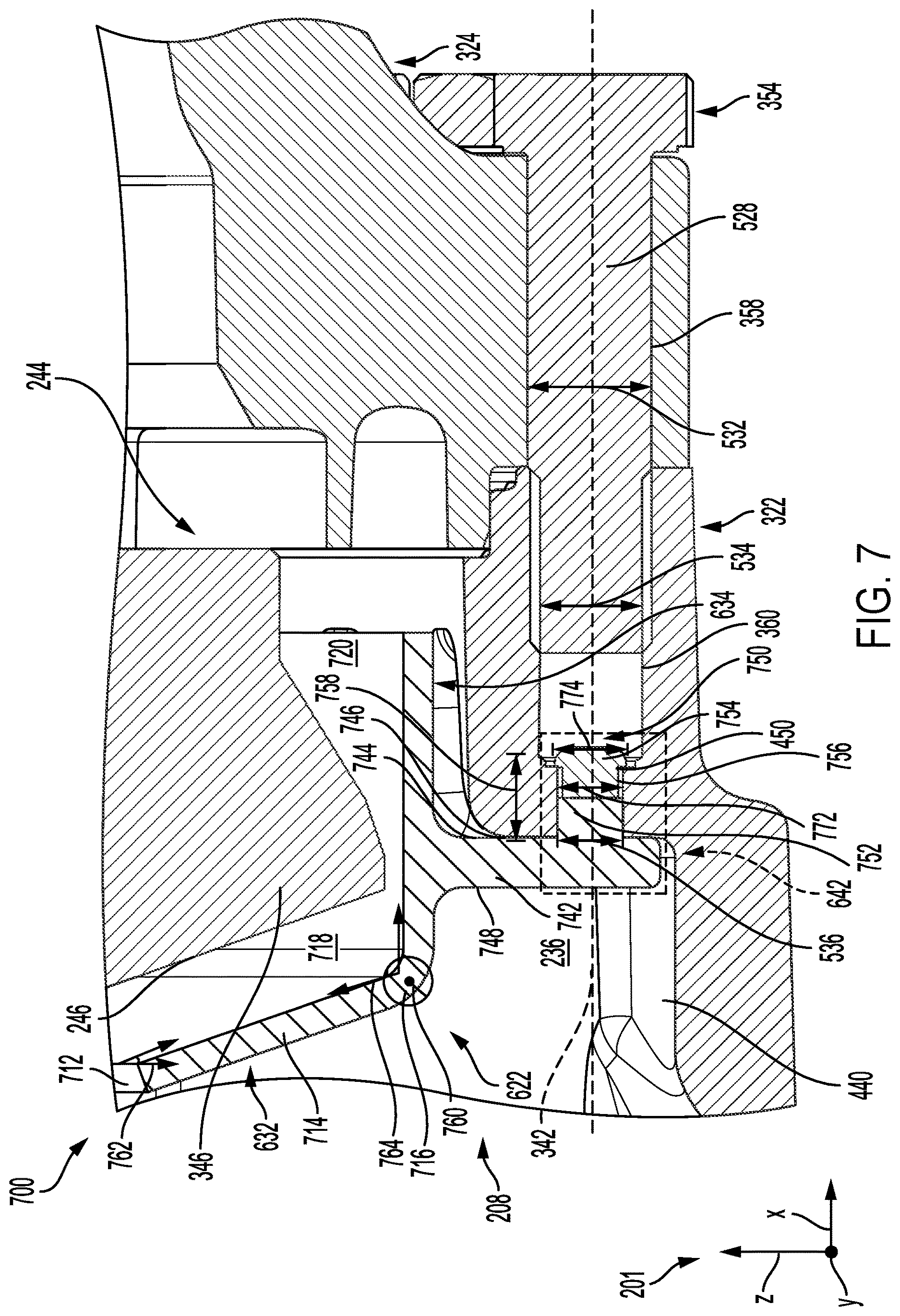Patent US12617235 Figure 7 – High efficiency modular carter assembled coaxially to existing holes