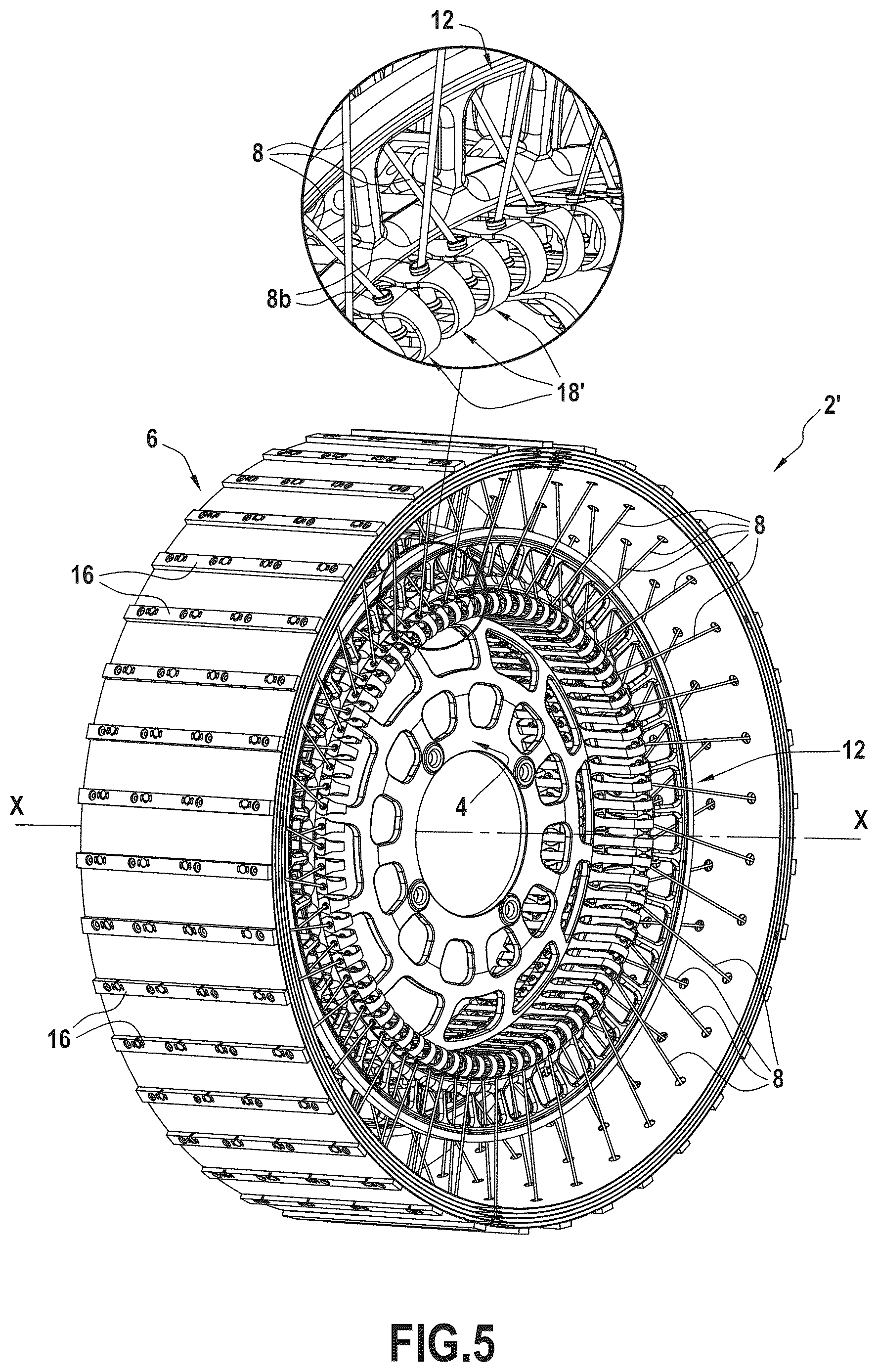 Patent US12617236 Figure 5 – Deformable wheel with non-pneumatic load bearing for lunar and martian conditions