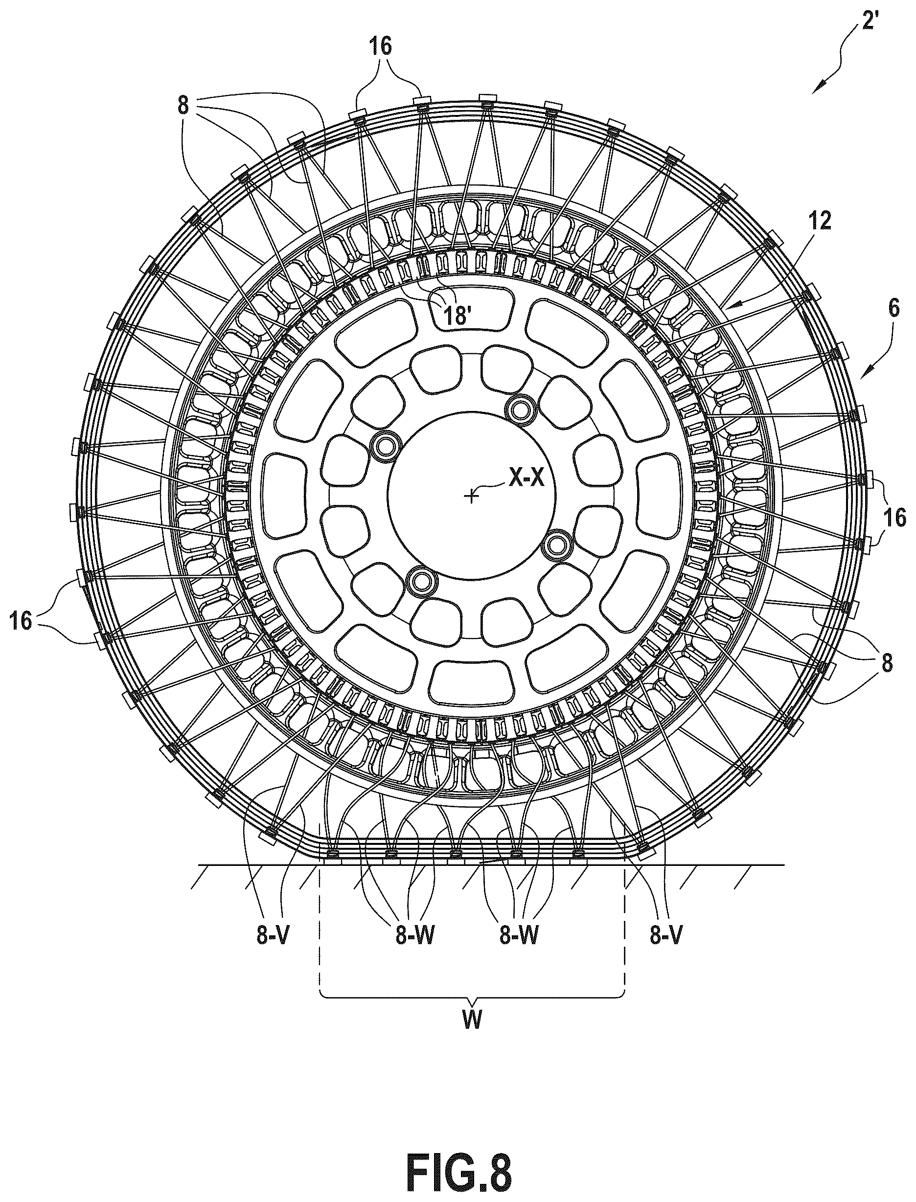 Patent US12617236 Figure 8 – Deformable wheel with non-pneumatic load bearing for lunar and martian conditions