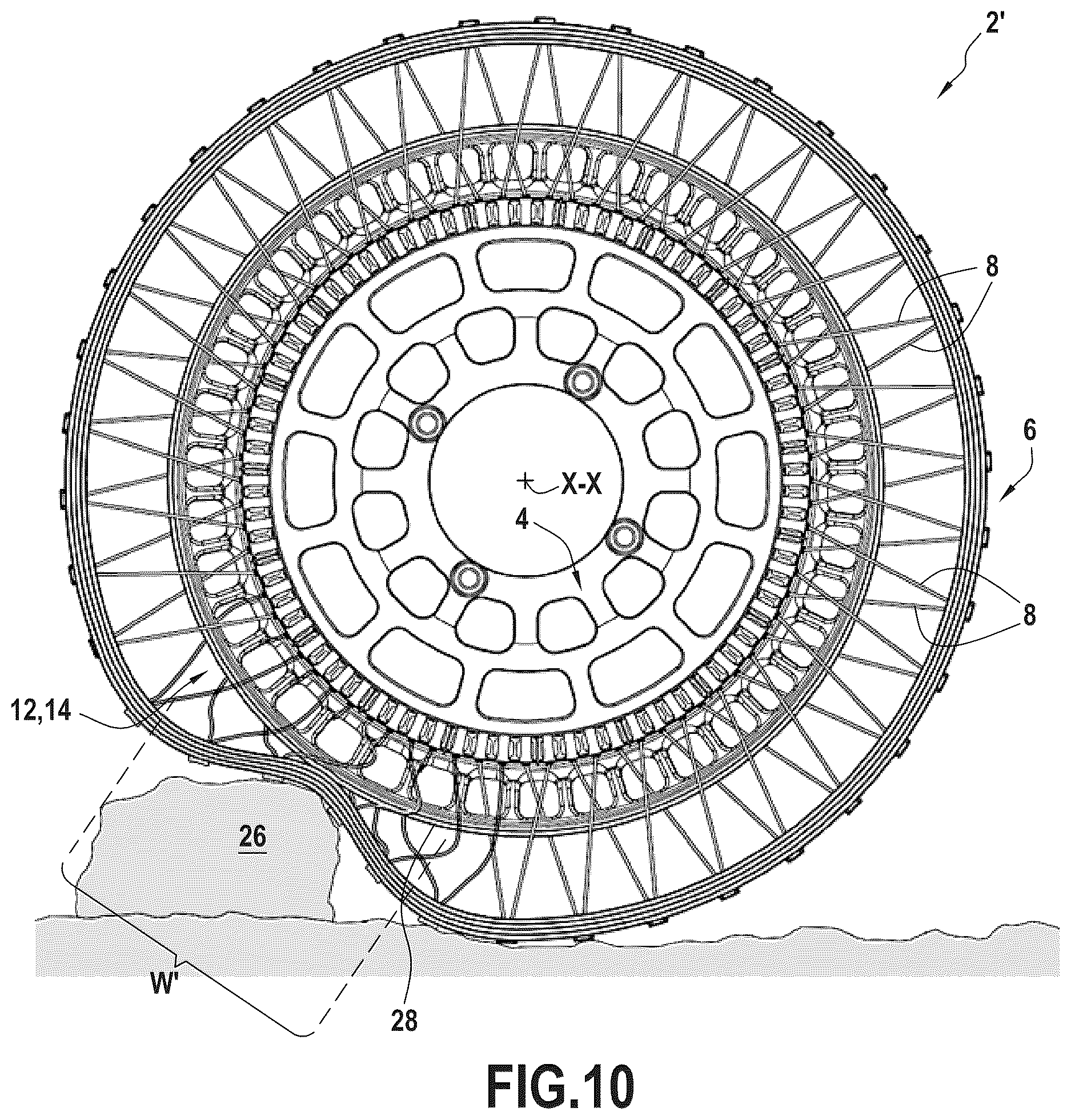 Patent US12617236 Figure 10 – Deformable wheel with non-pneumatic load bearing for lunar and martian conditions
