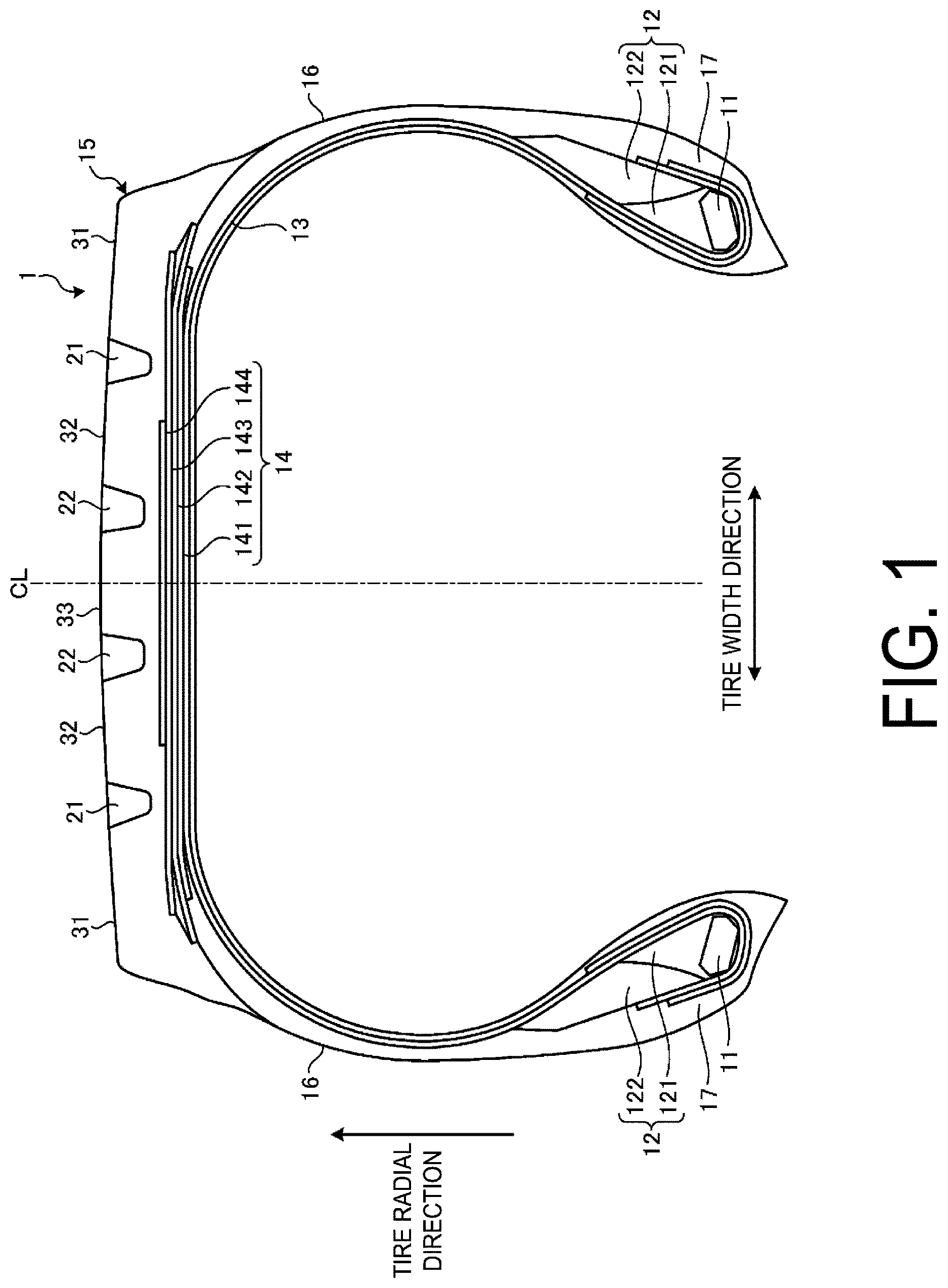 Patent US12617240 — Tire — Figure 1