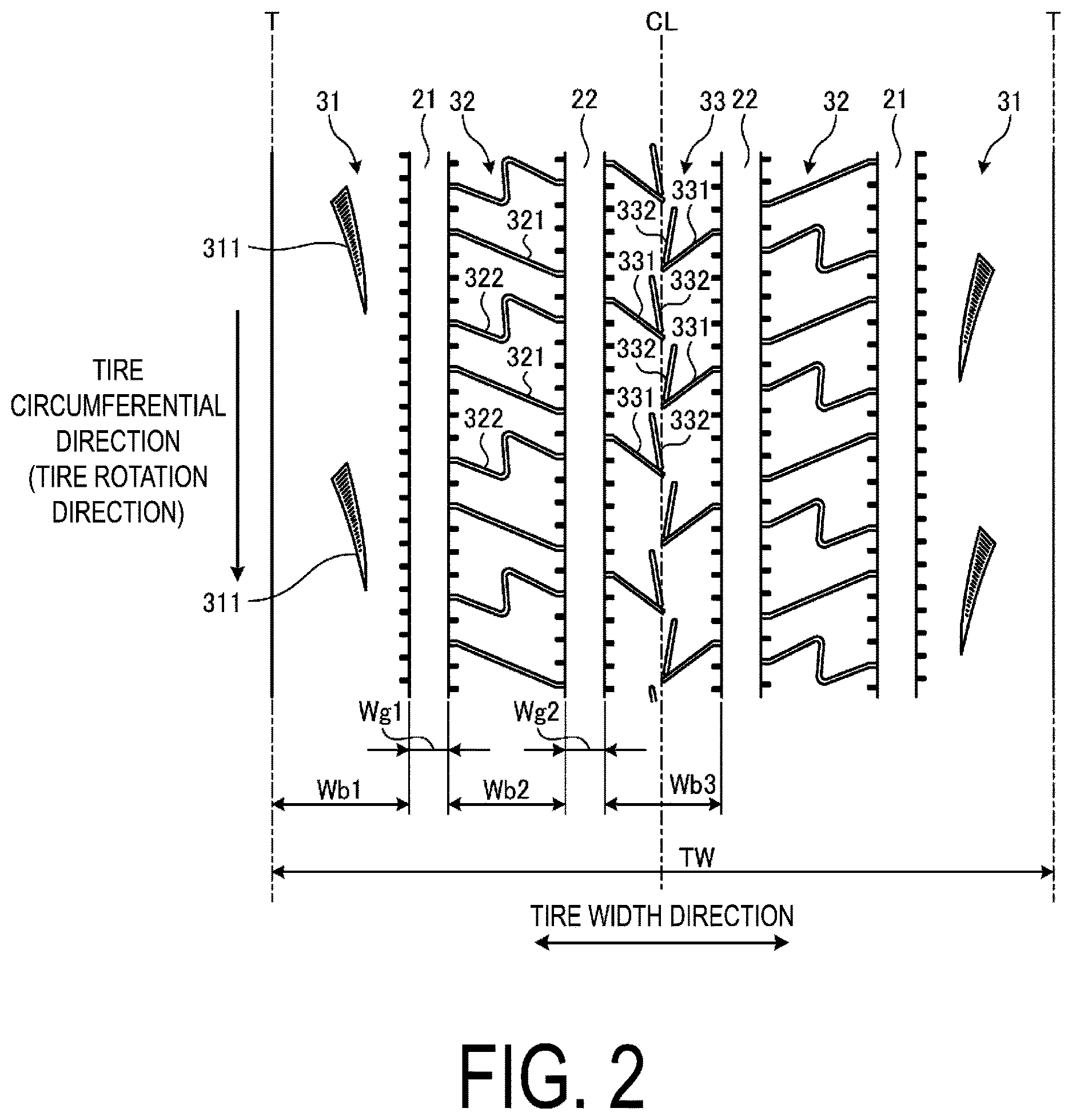 Patent US12617240 Figure 2 – Tire