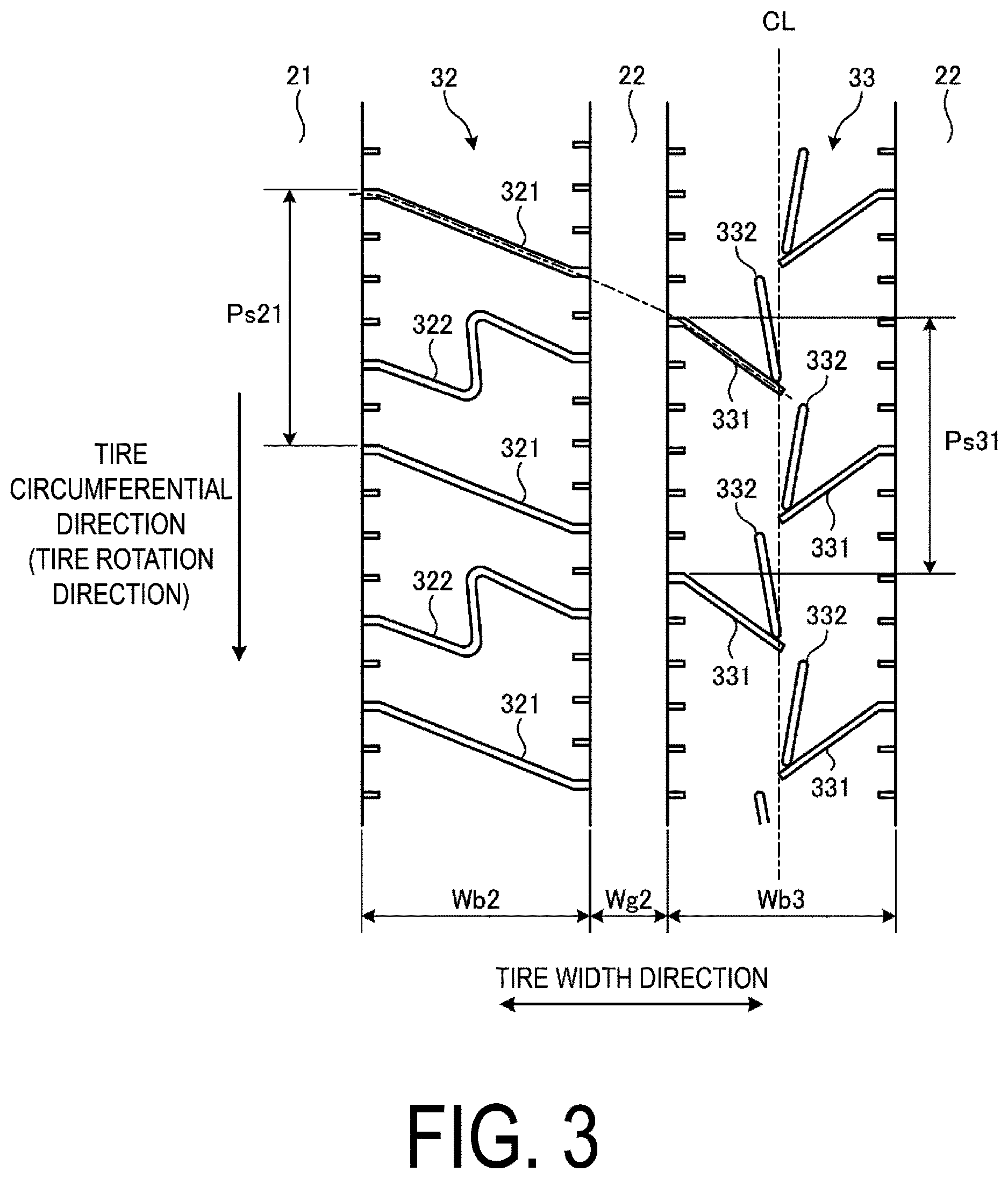 Patent US12617240 Figure 3 – Tire